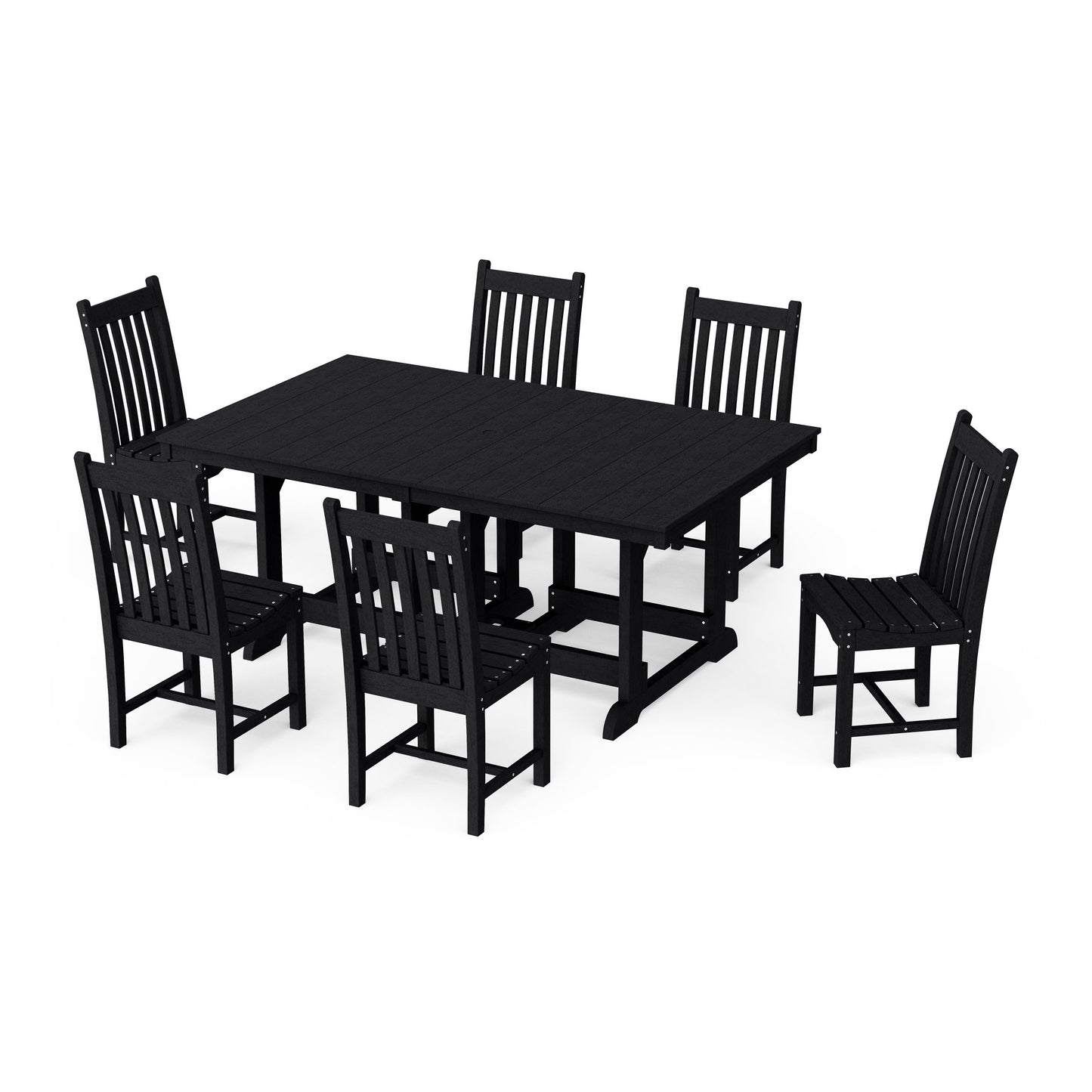 Classic 7-Piece Side Chair Rectangular Dining Set