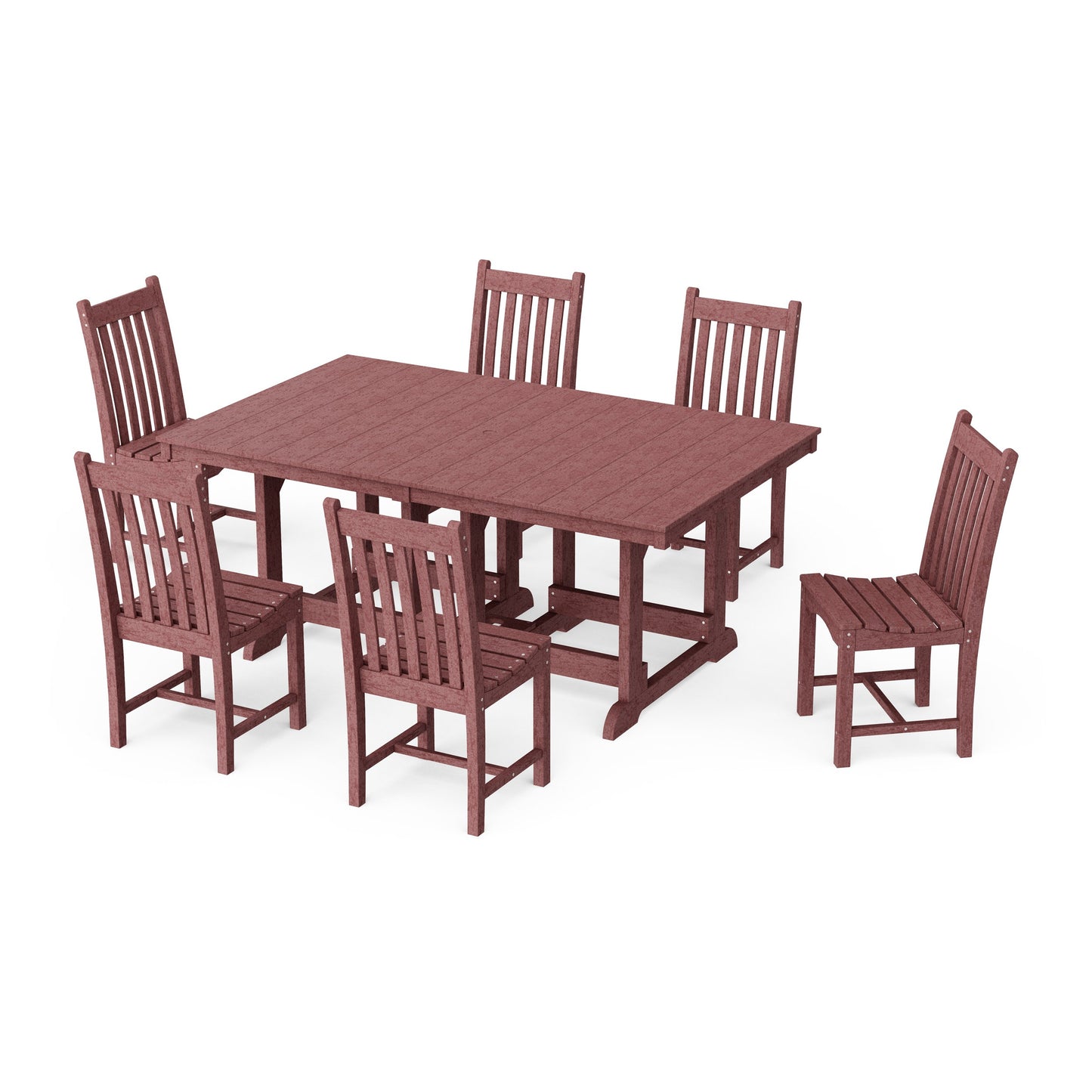 Classic 7-Piece Side Chair Rectangular Dining Set