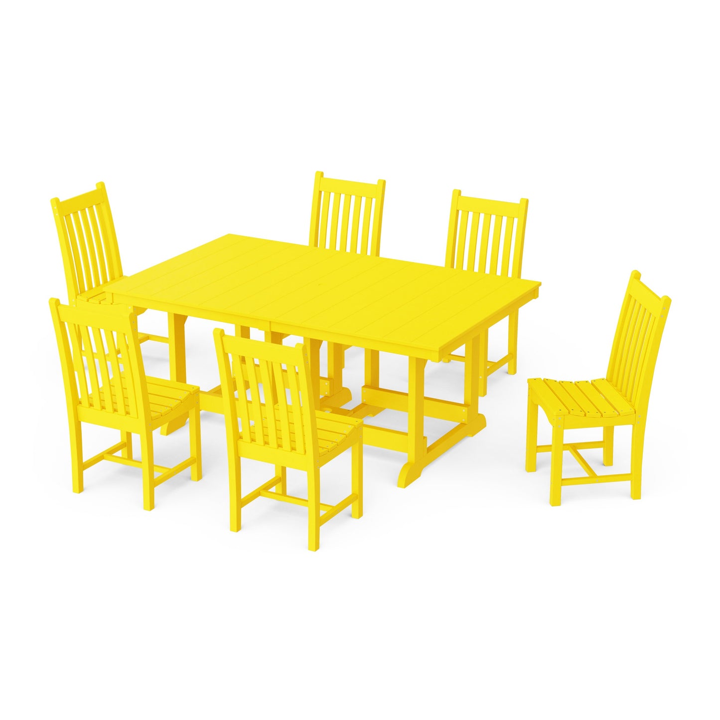 Classic 7-Piece Side Chair Rectangular Dining Set