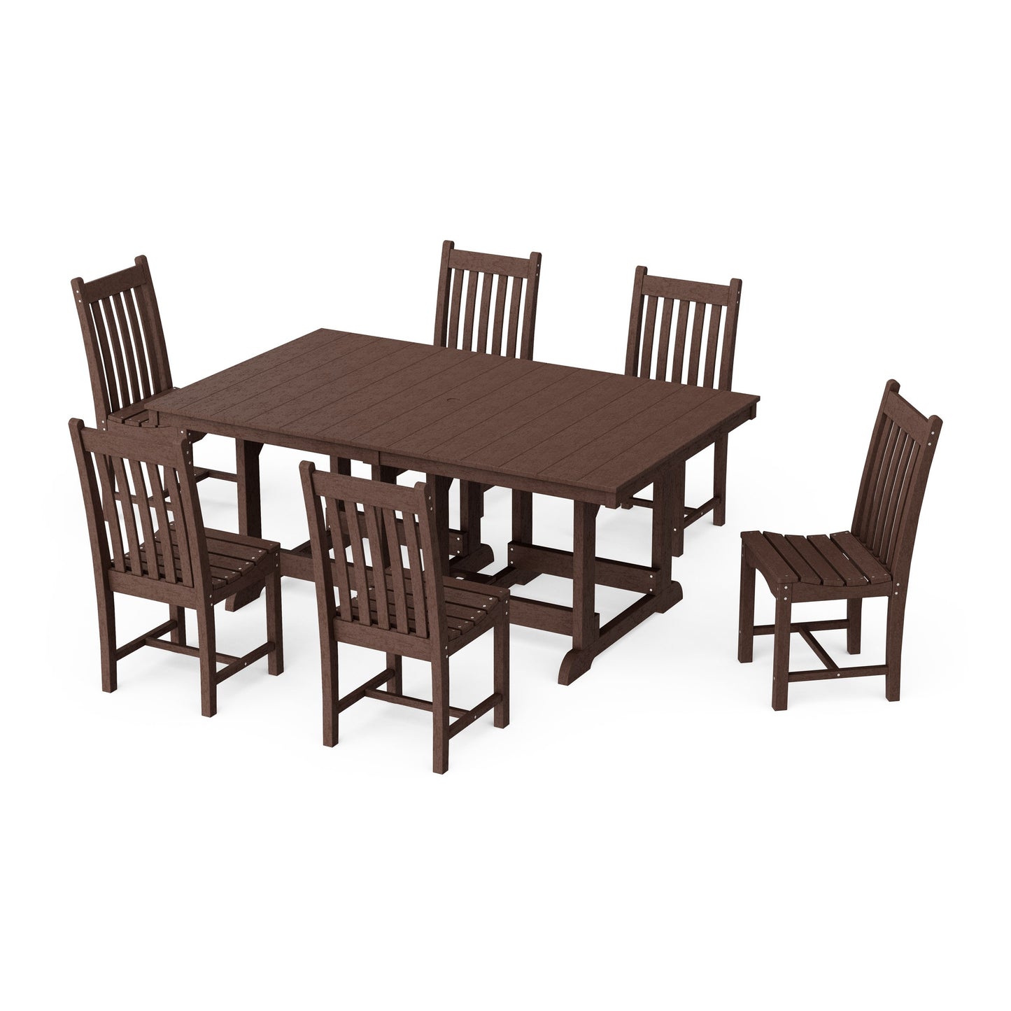 Classic 7-Piece Side Chair Rectangular Dining Set