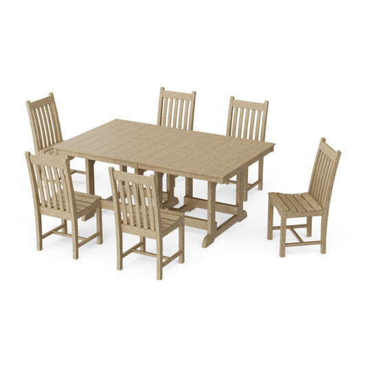 Classic 7-Piece Side Chair Rectangular Dining Set