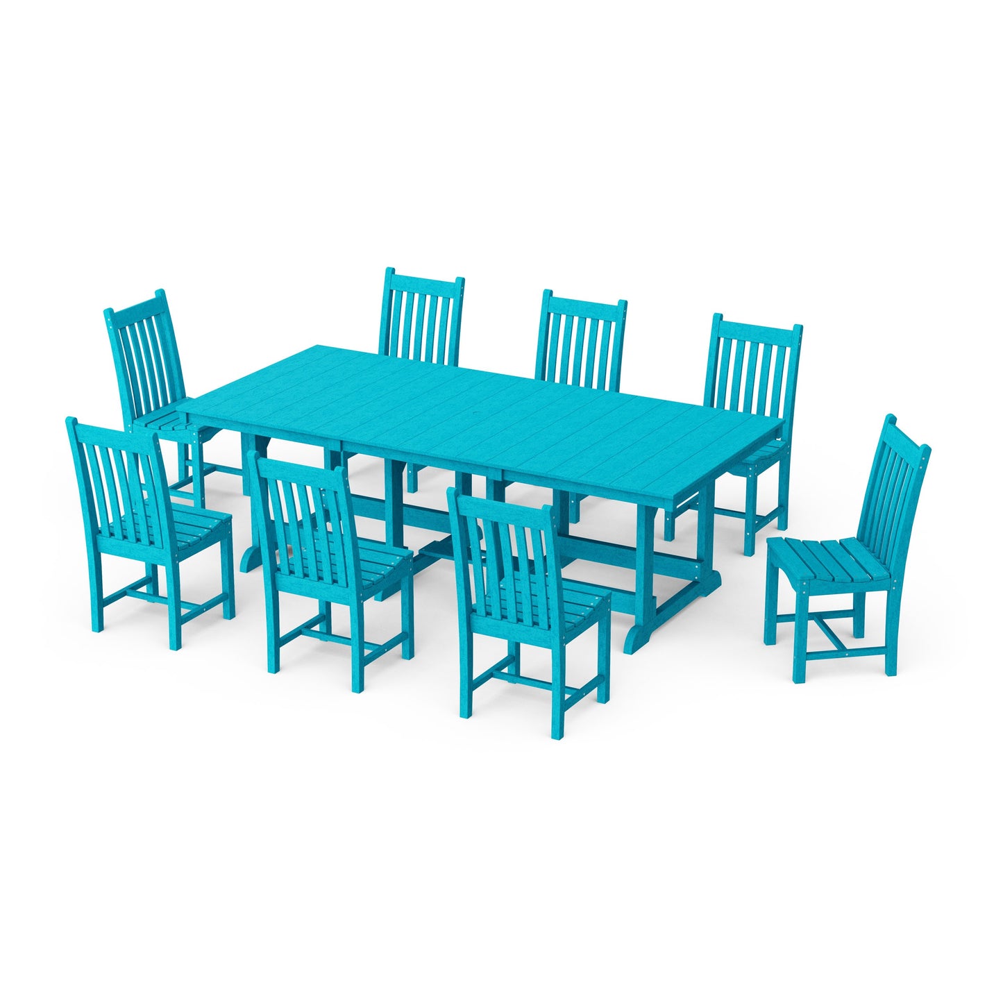 Classic 9-Piece Side Chair Rectangular Dining Set
