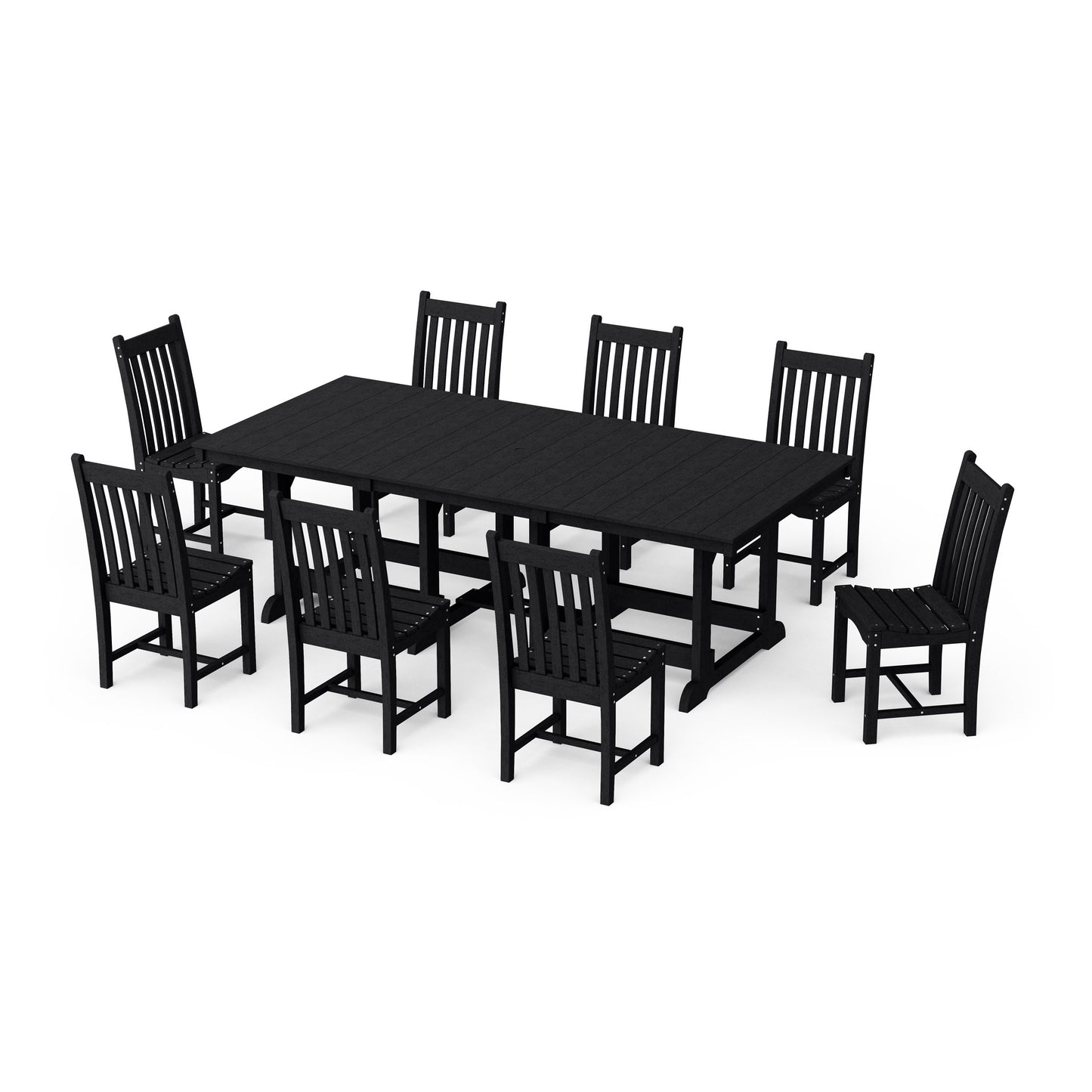 Classic 9-Piece Side Chair Rectangular Dining Set