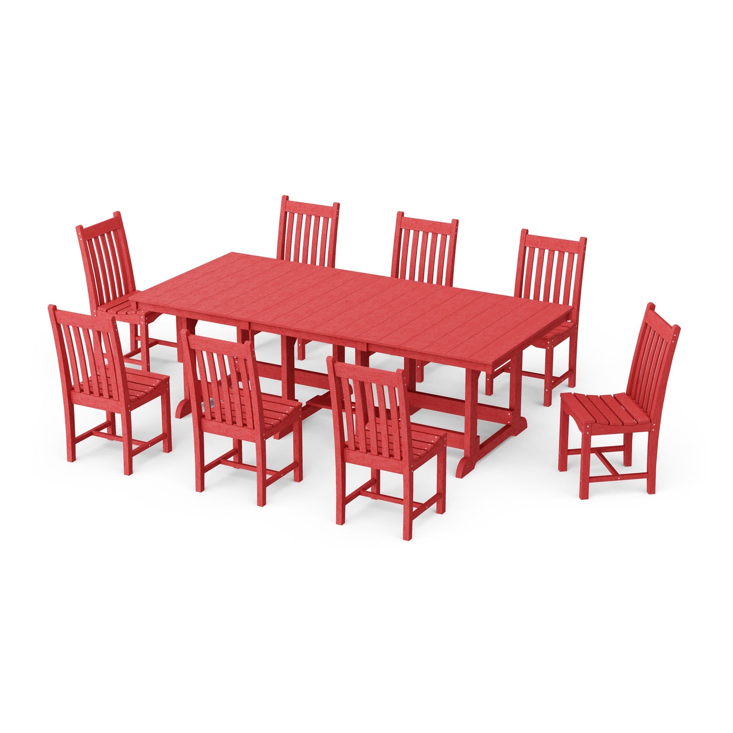 Classic 9-Piece Side Chair Rectangular Dining Set