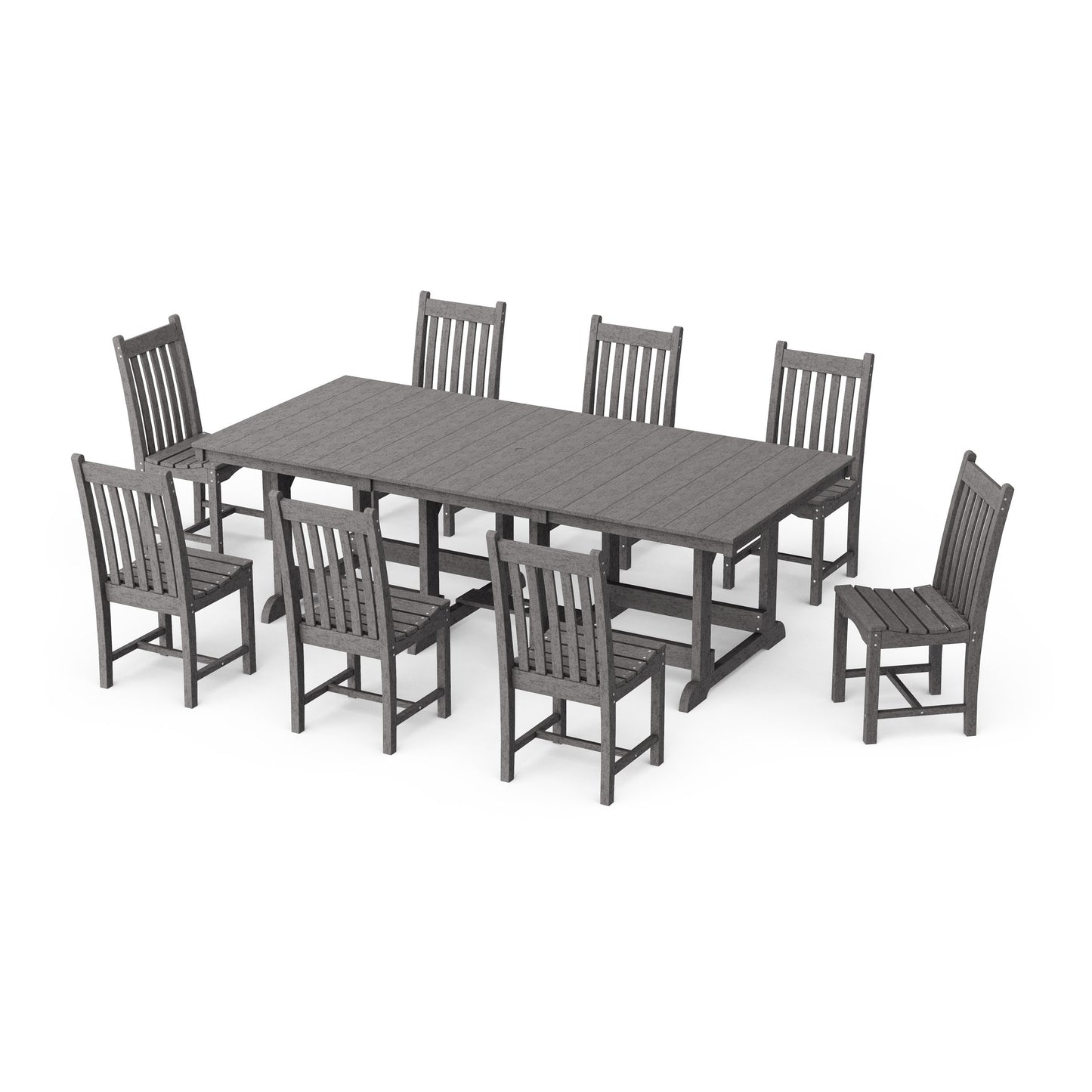 Classic 9-Piece Side Chair Rectangular Dining Set