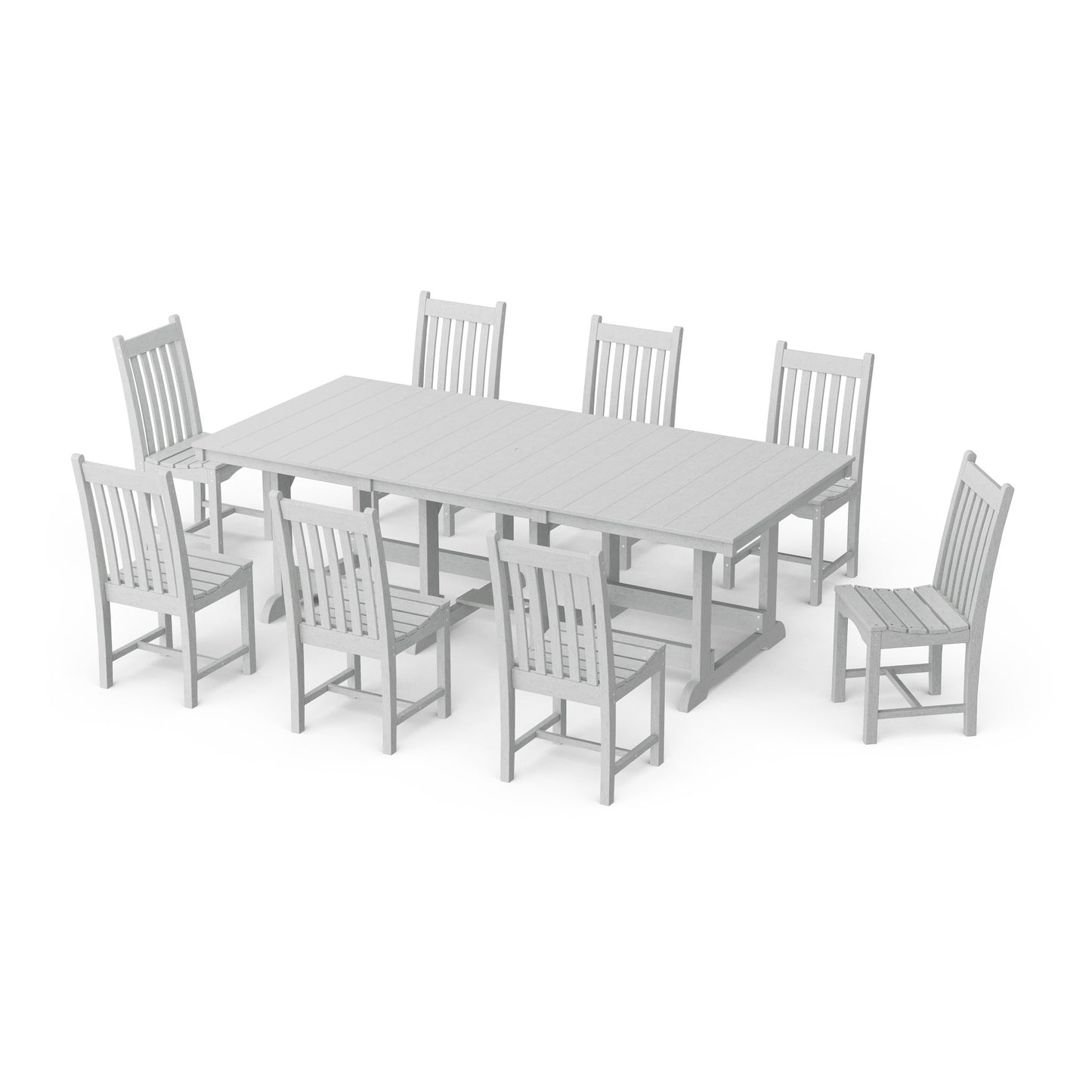 Classic 9-Piece Side Chair Rectangular Dining Set