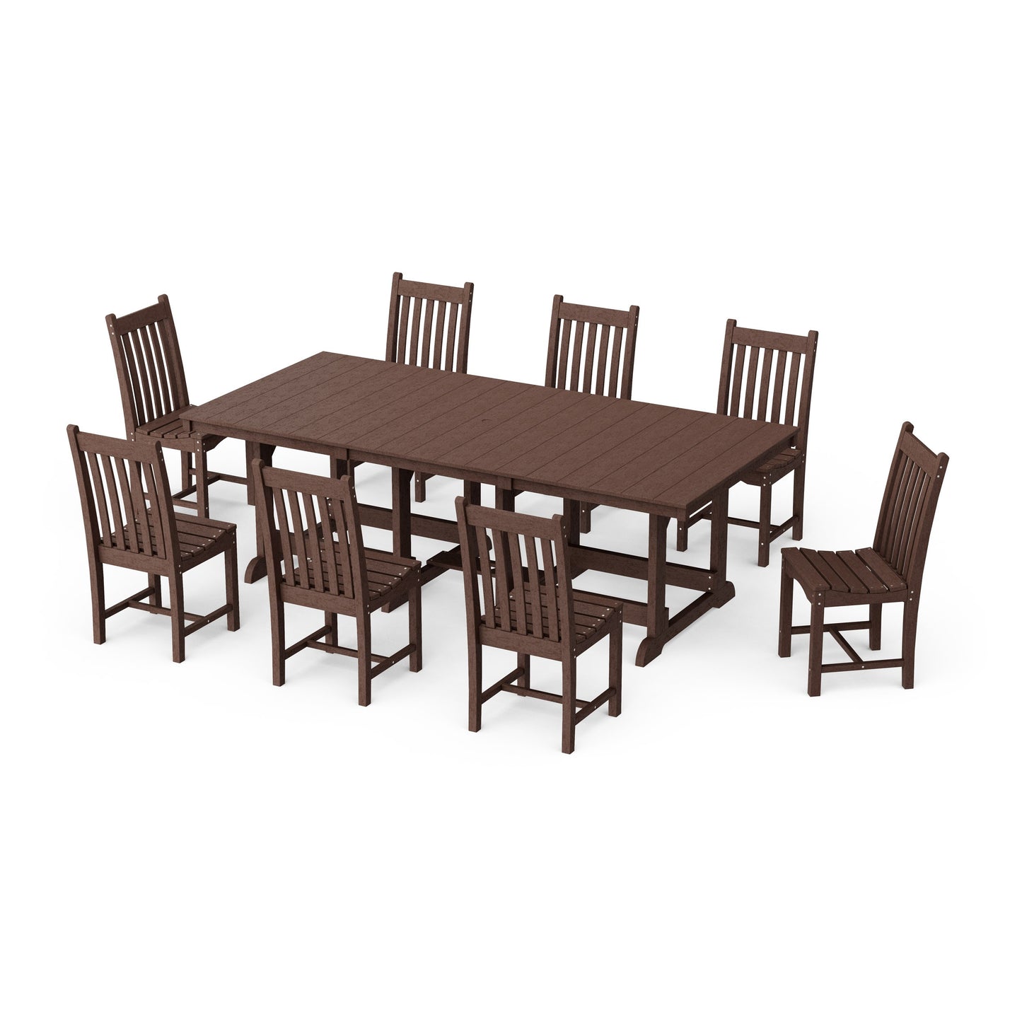Classic 9-Piece Side Chair Rectangular Dining Set