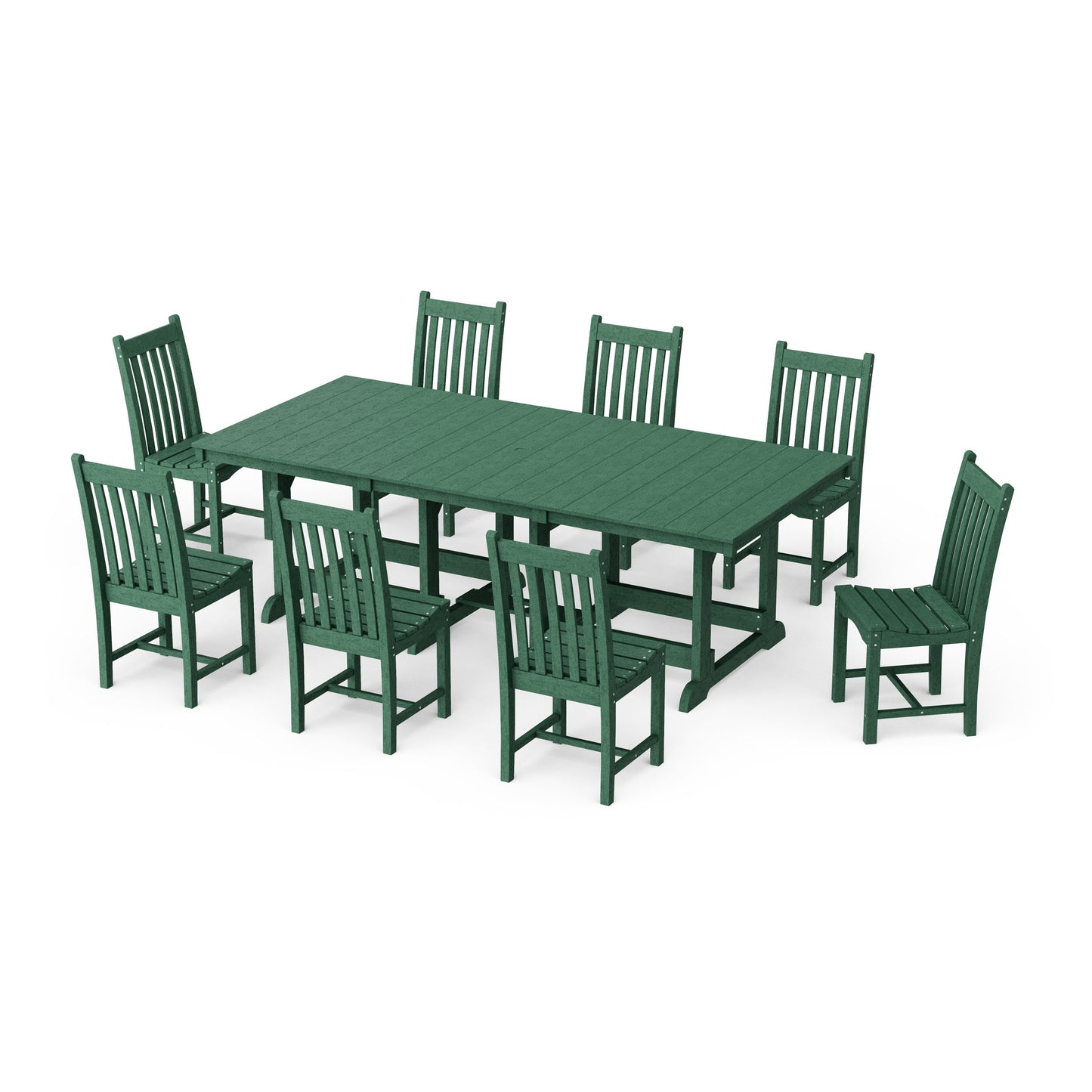 Classic 9-Piece Side Chair Rectangular Dining Set