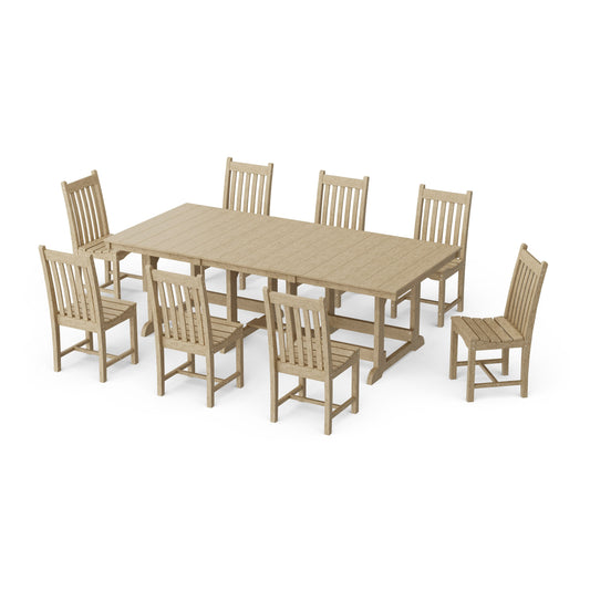 Classic 9-Piece Side Chair Rectangular Dining Set