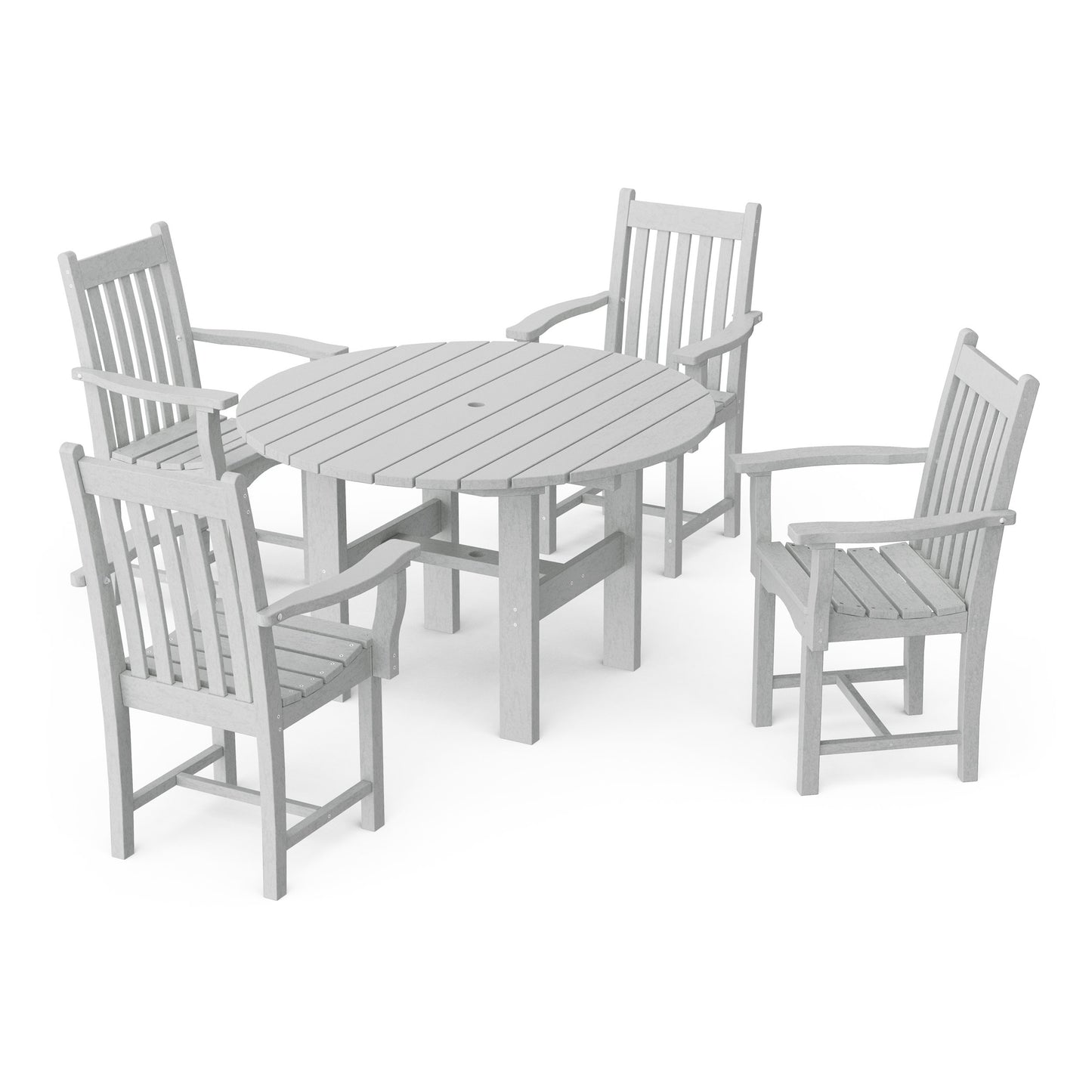 Classic 5-Piece Arm Chair Round Dining Set