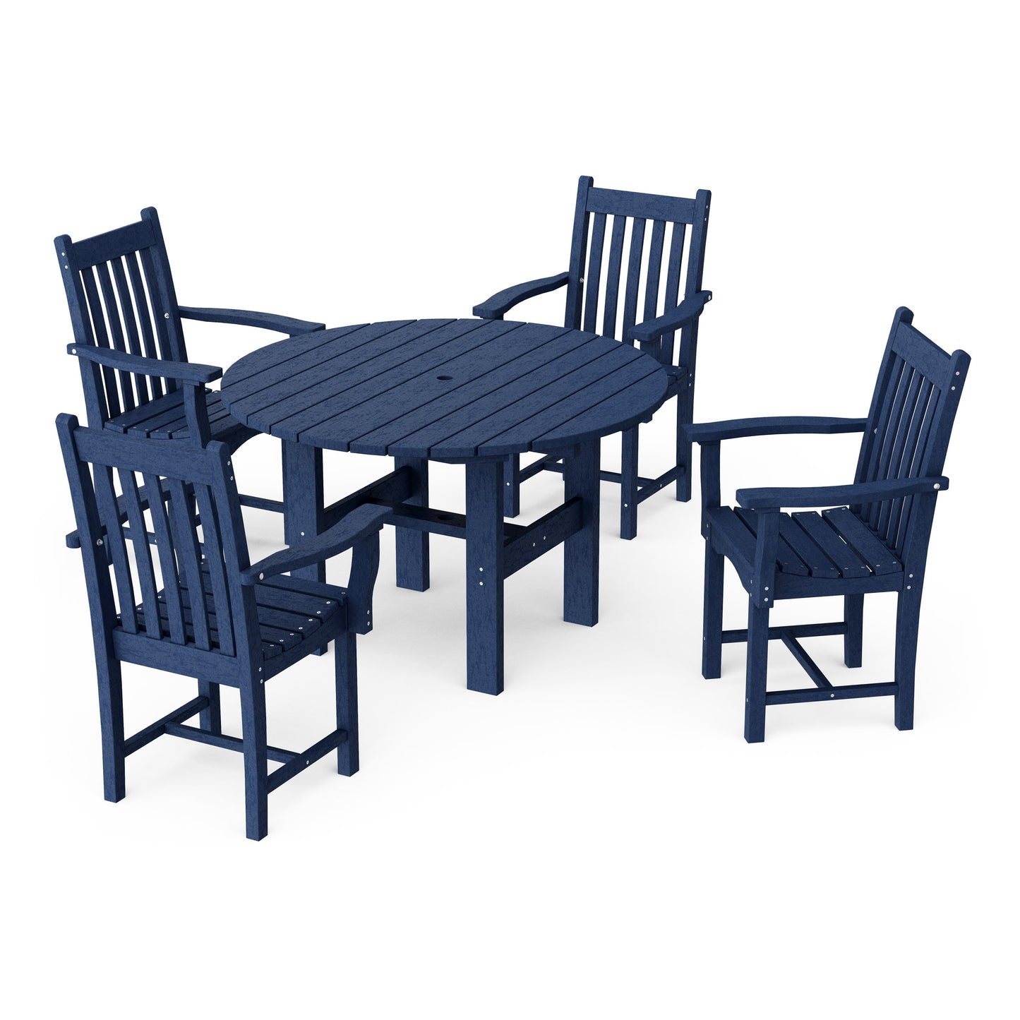 Classic 5-Piece Arm Chair Round Dining Set
