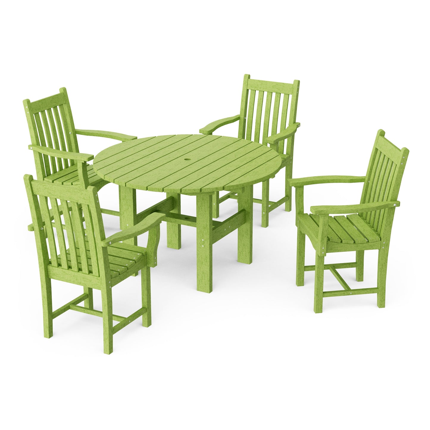 Classic 5-Piece Arm Chair Round Dining Set