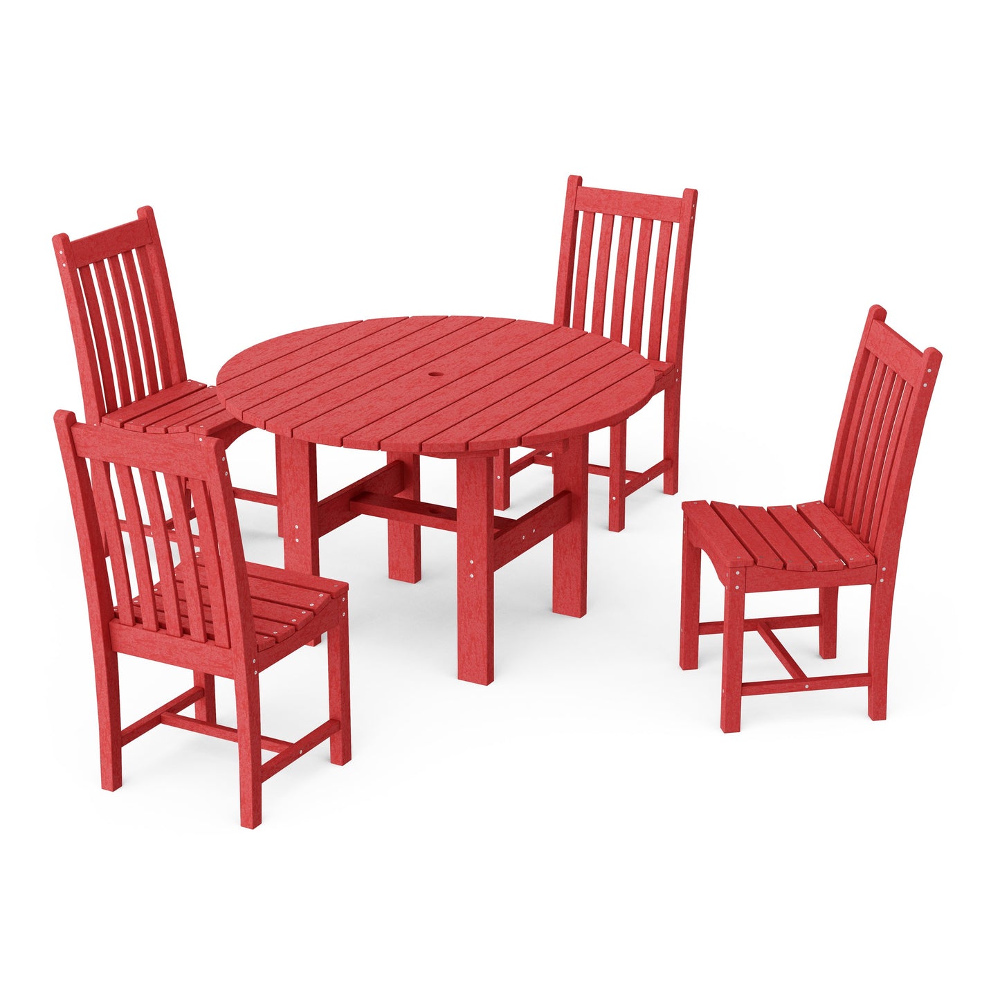 Classic 5-Piece Side Chair Round Dining Set