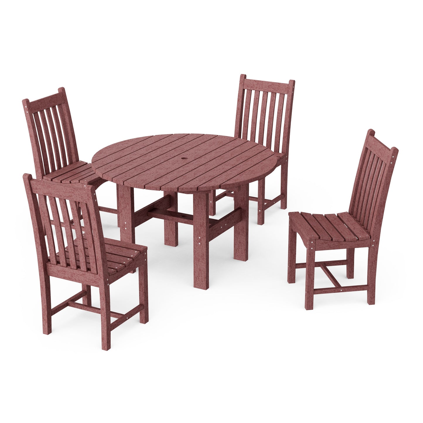 Classic 5-Piece Side Chair Round Dining Set