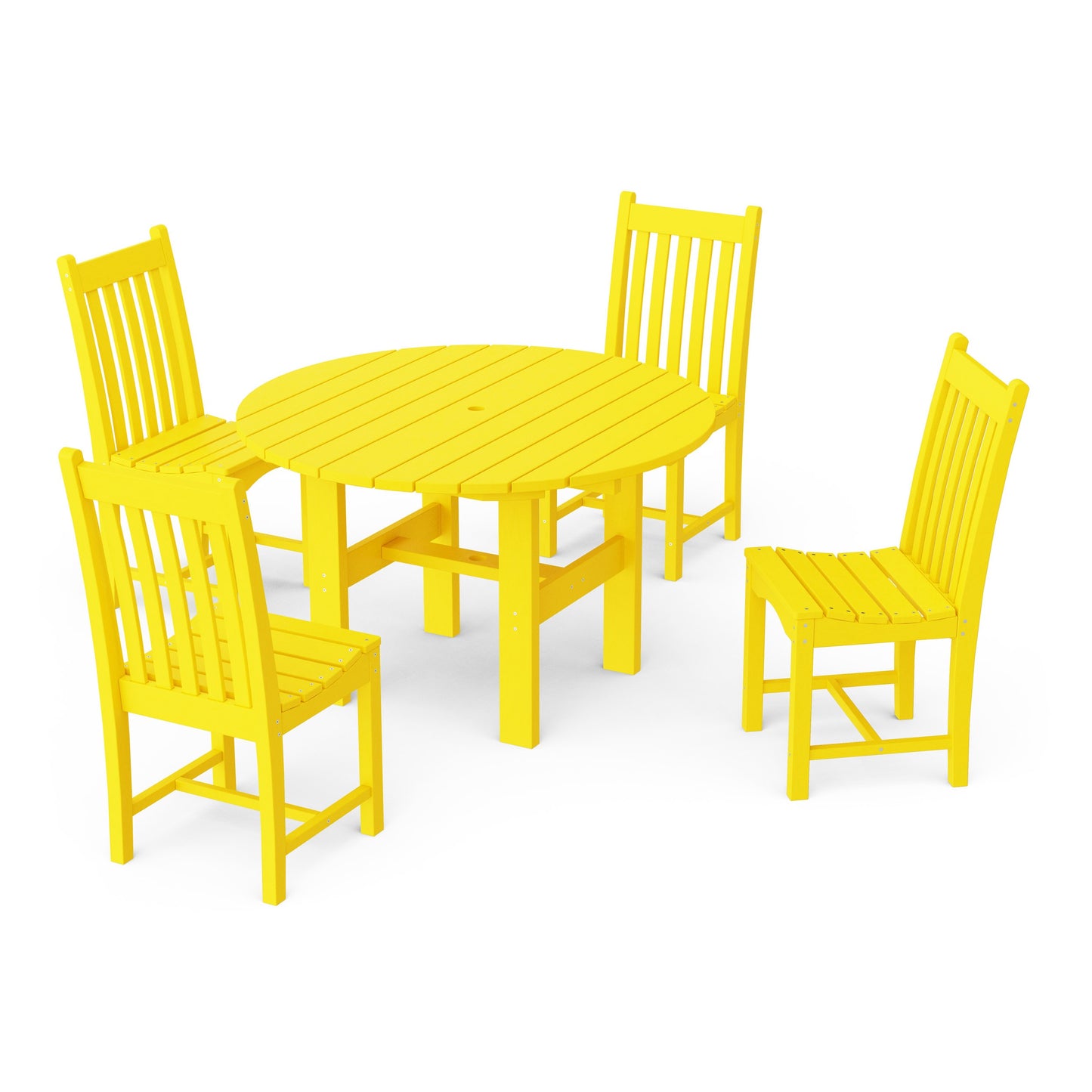 Classic 5-Piece Side Chair Round Dining Set