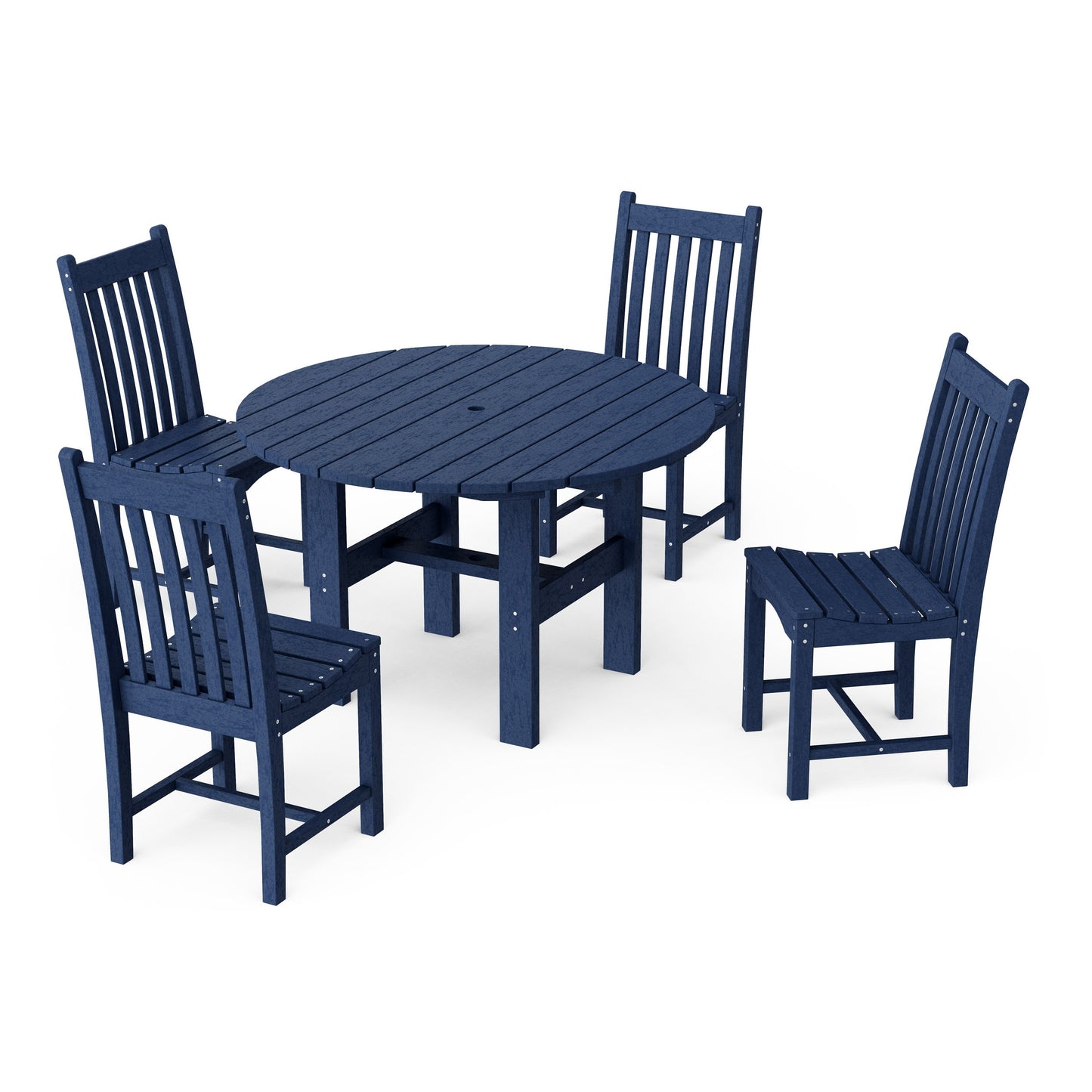 Classic 5-Piece Side Chair Round Dining Set