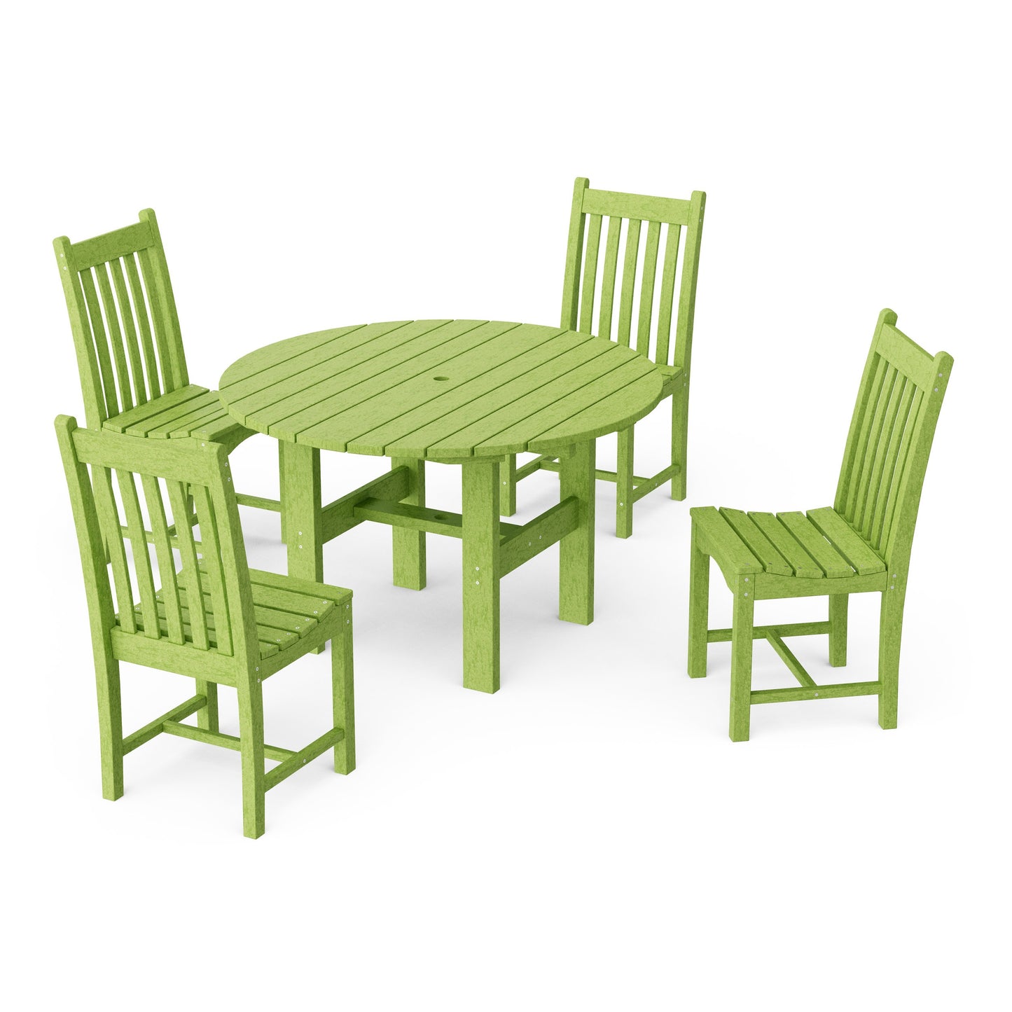Classic 5-Piece Side Chair Round Dining Set