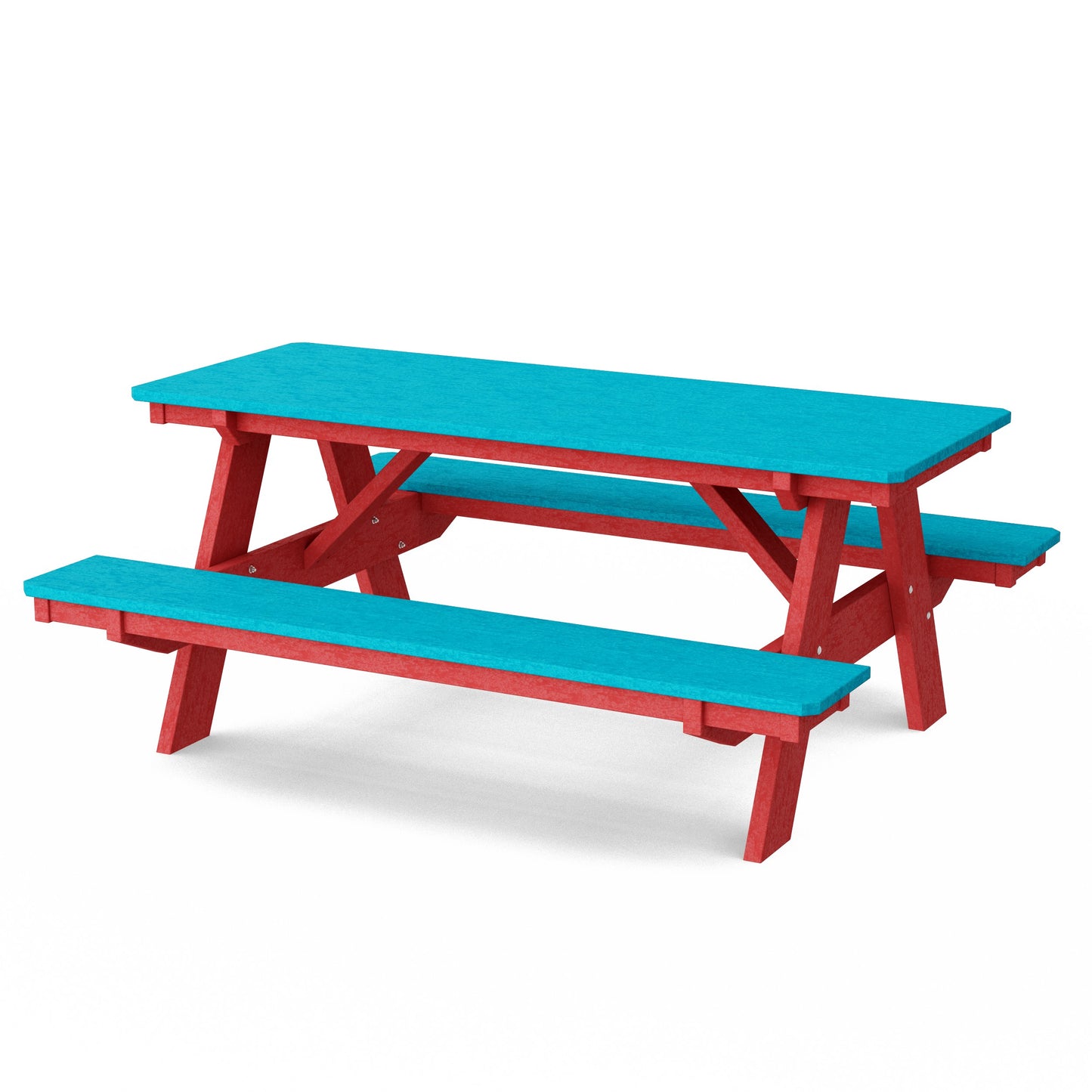 Heritage 72" Picnic Table with Attached Benches