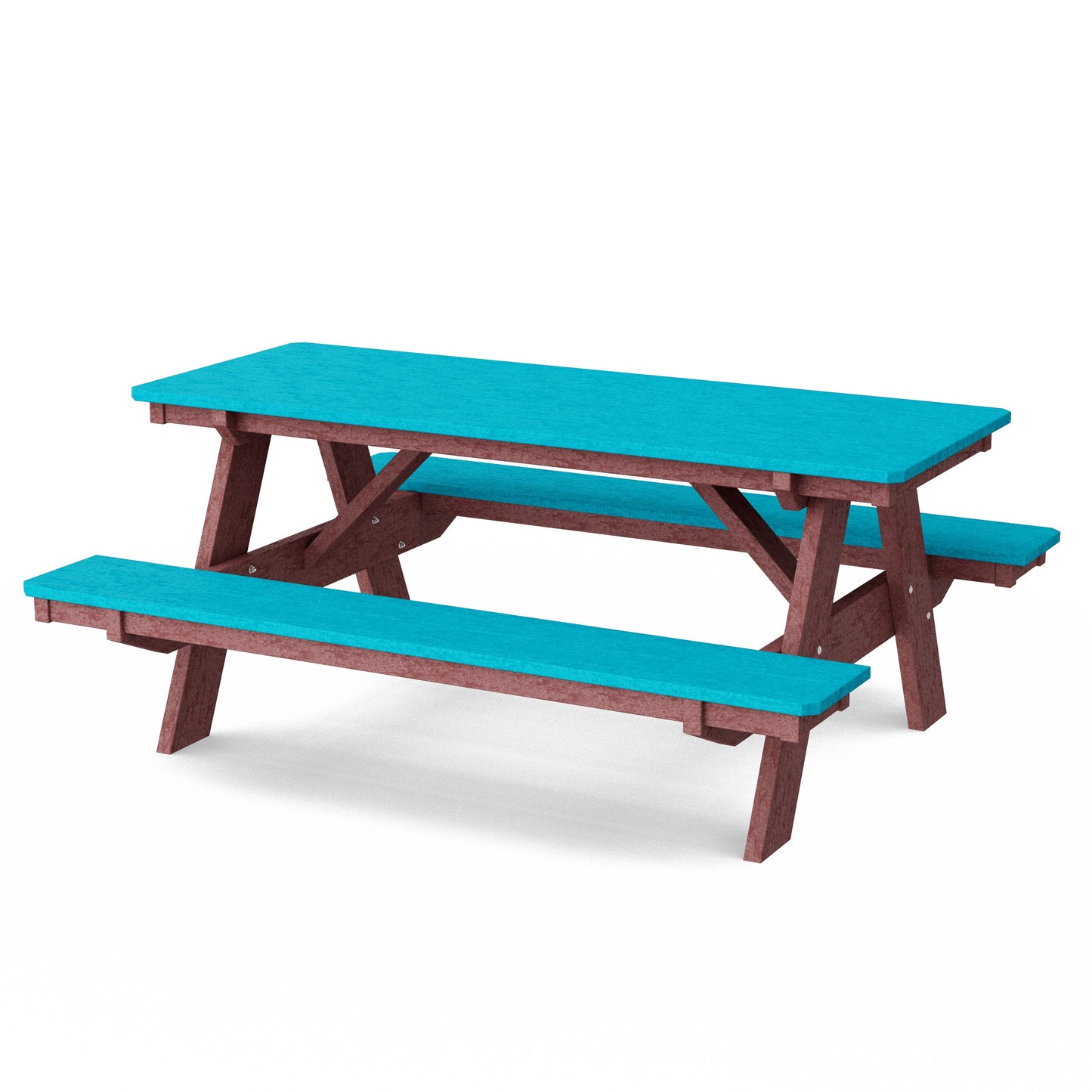 Heritage 72" Picnic Table with Attached Benches