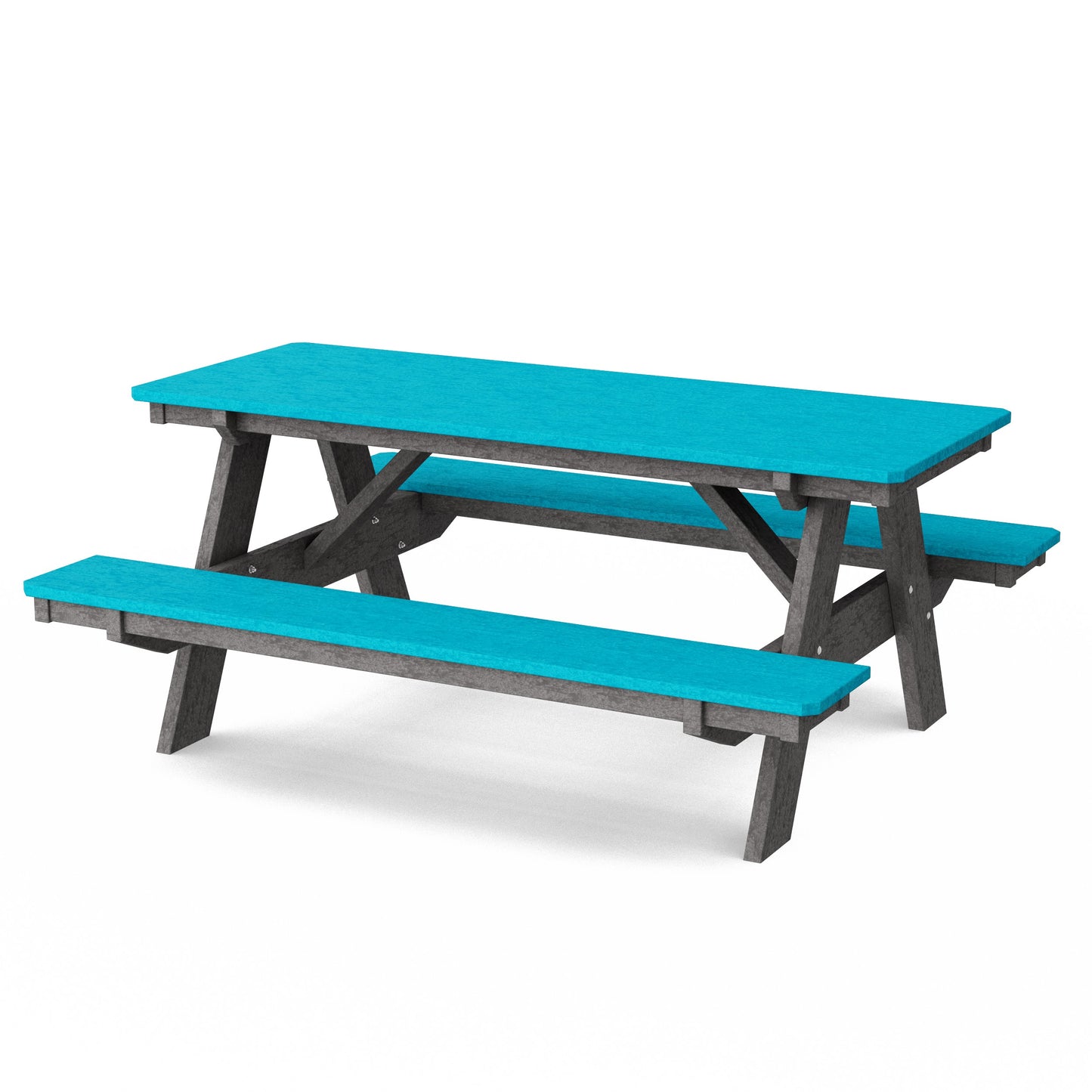 Heritage 72" Picnic Table with Attached Benches