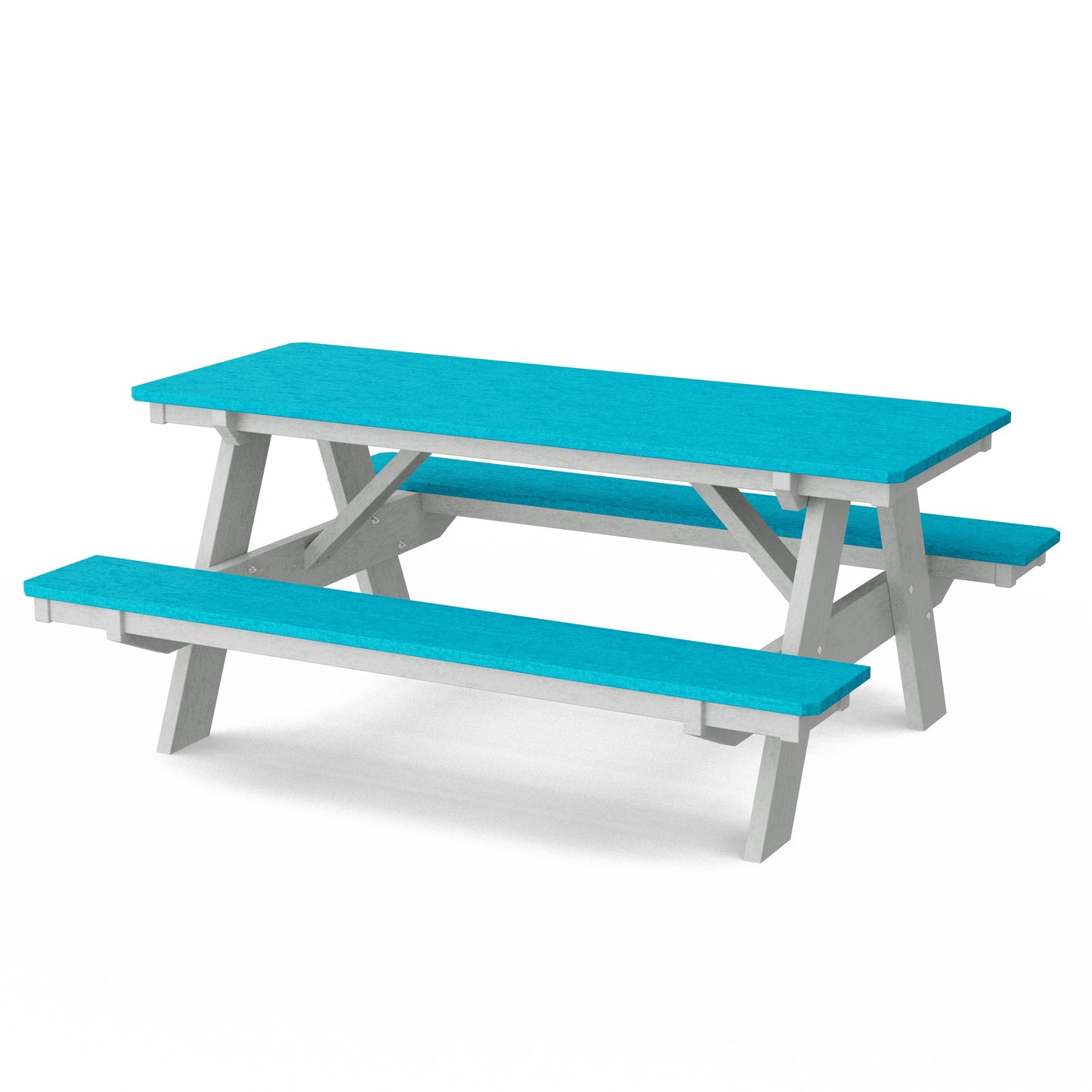 Heritage 72" Picnic Table with Attached Benches