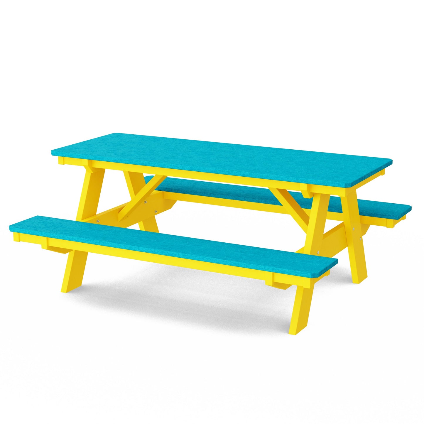 Heritage 72" Picnic Table with Attached Benches