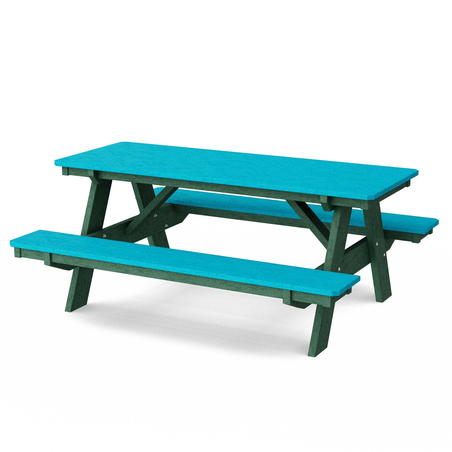 Heritage 72" Picnic Table with Attached Benches