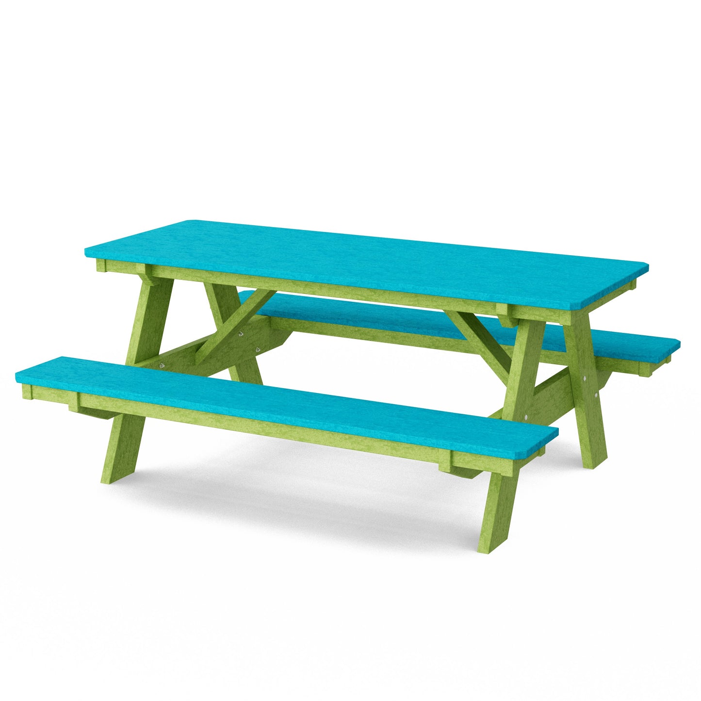 Heritage 72" Picnic Table with Attached Benches