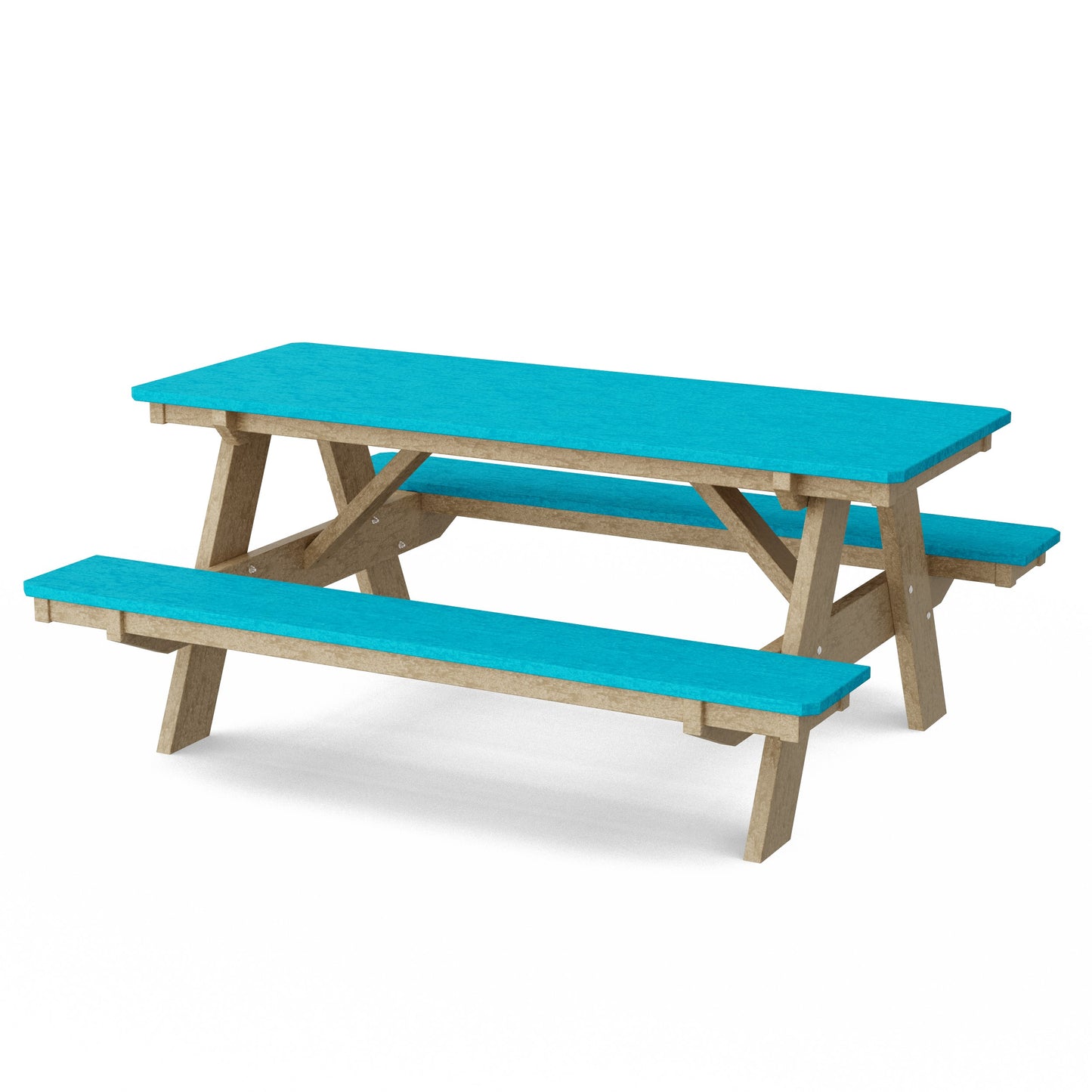 Heritage 72" Picnic Table with Attached Benches