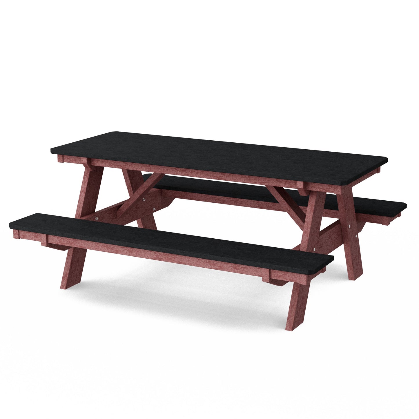 Heritage 72" Picnic Table with Attached Benches