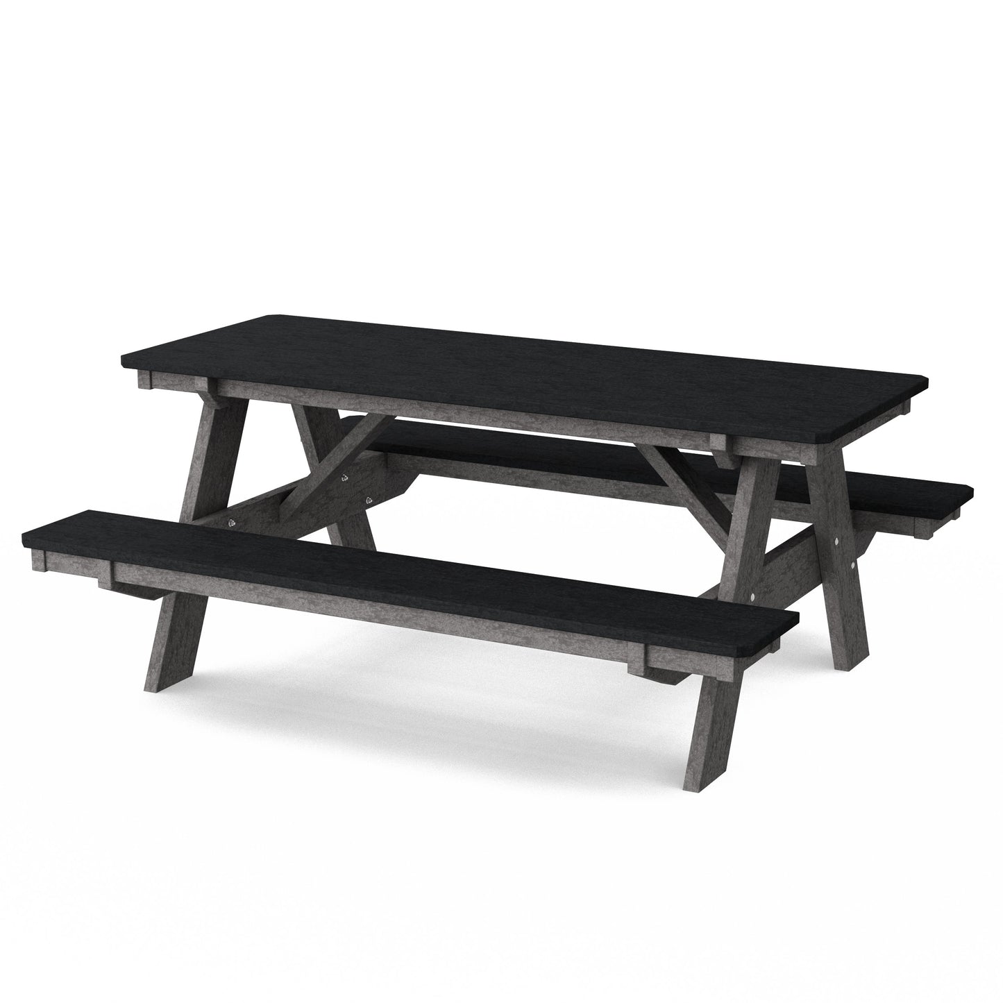 Heritage 72" Picnic Table with Attached Benches