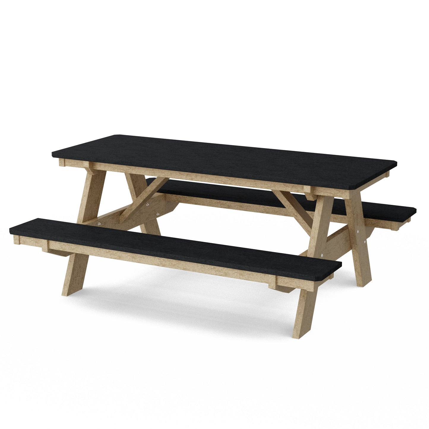 Heritage 72" Picnic Table with Attached Benches