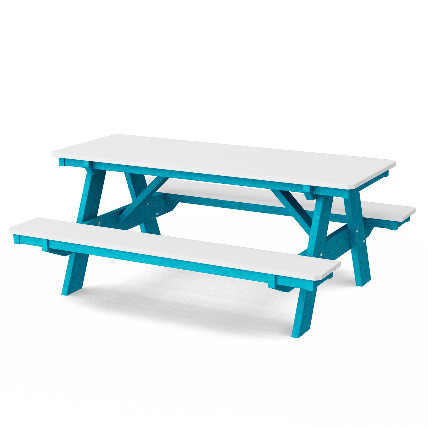 Heritage 72" Picnic Table with Attached Benches