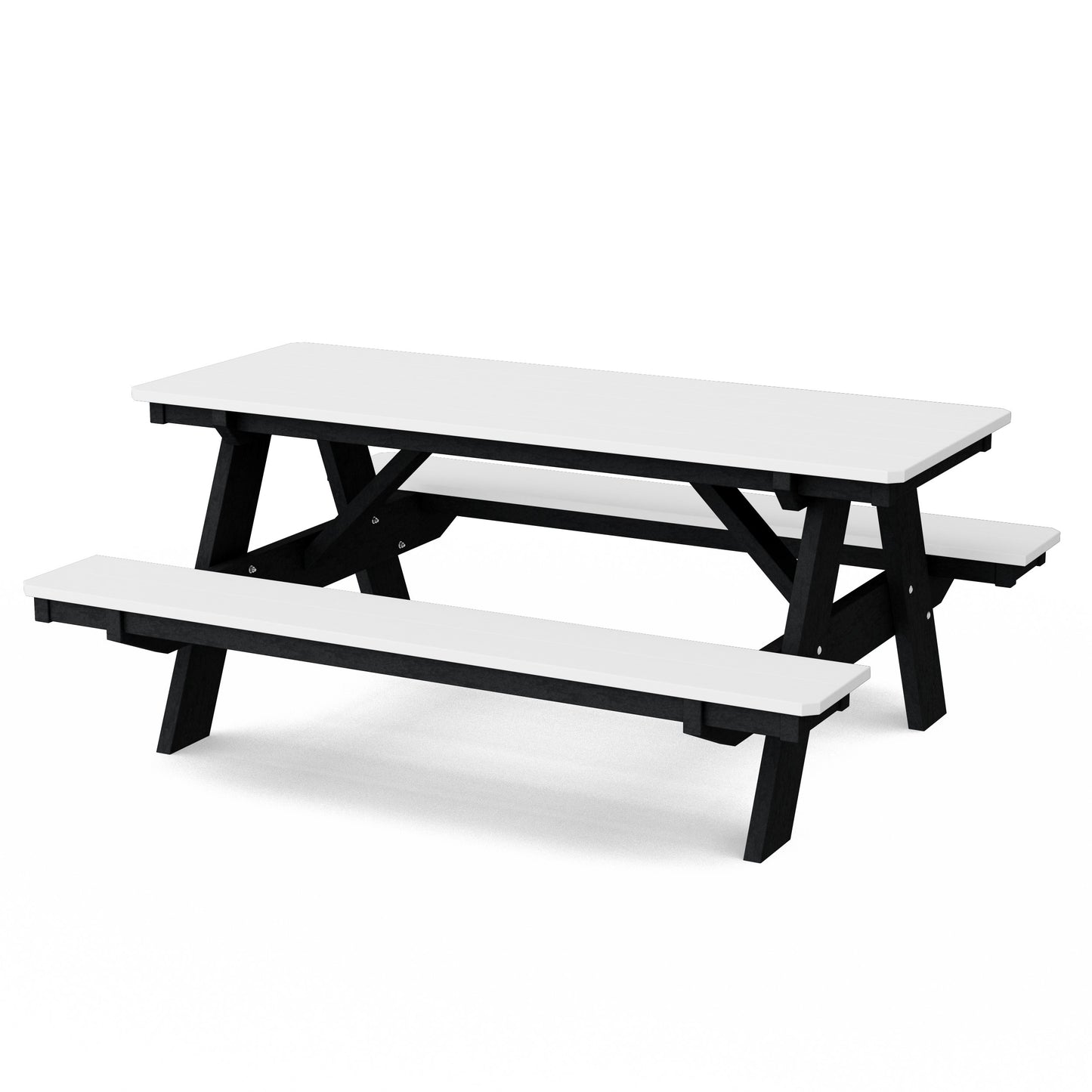 Heritage 72" Picnic Table with Attached Benches