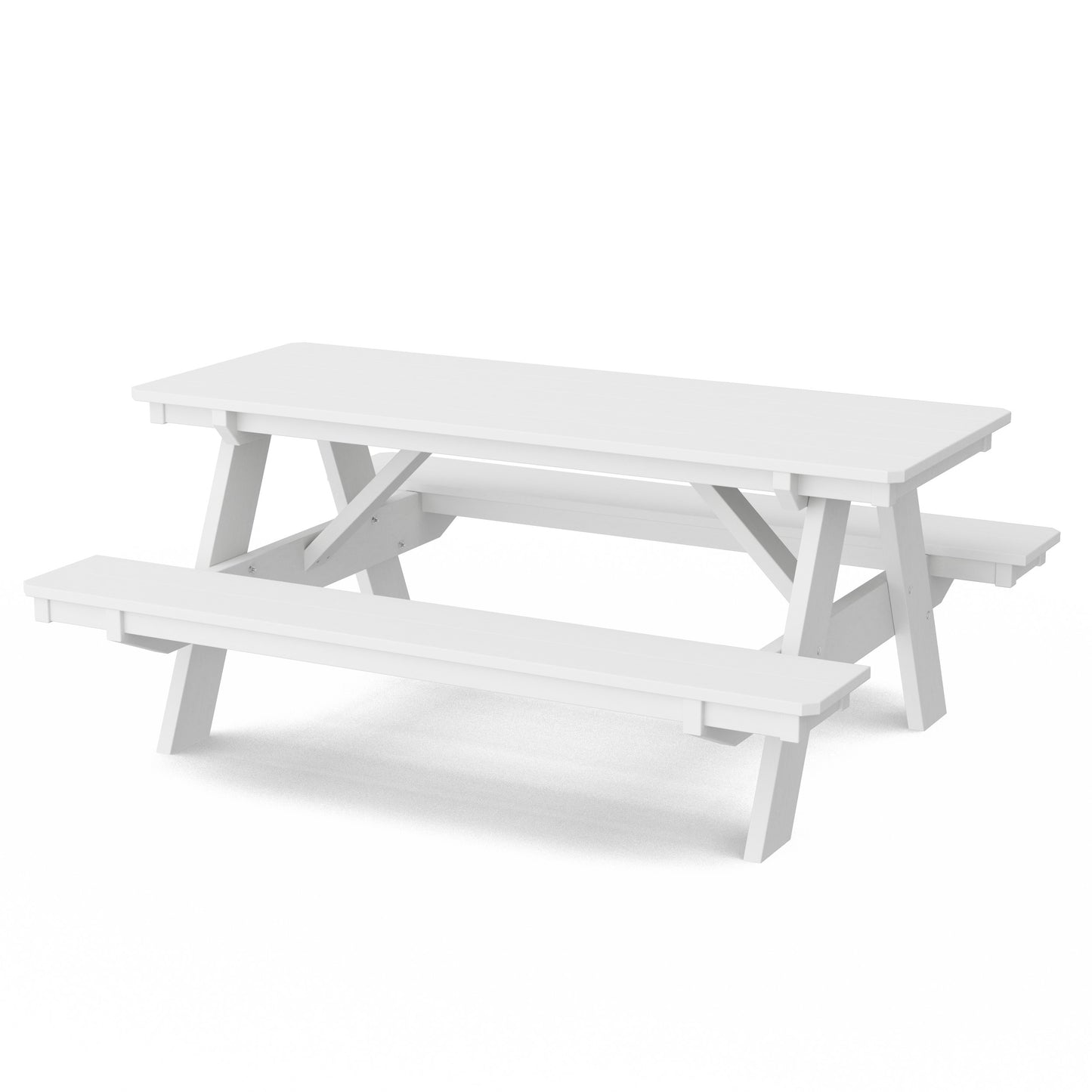 Heritage 72" Picnic Table with Attached Benches