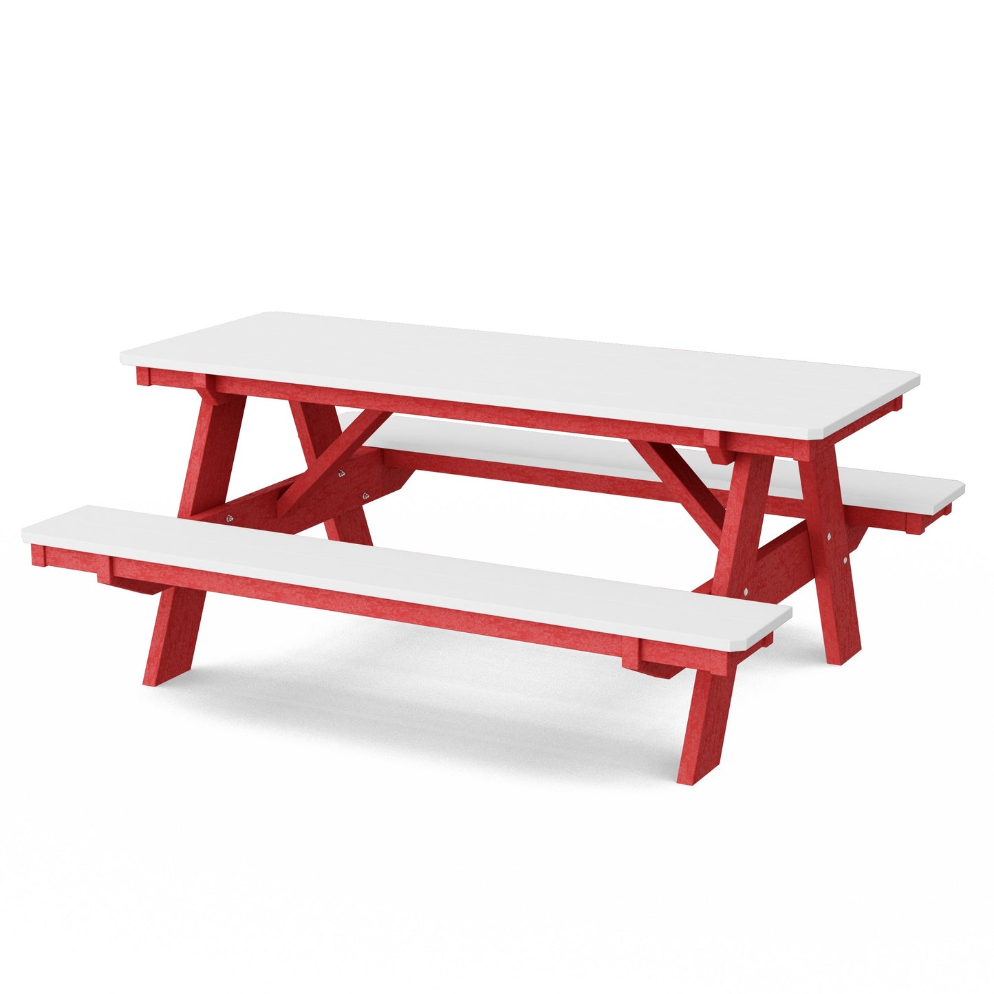 Heritage 72" Picnic Table with Attached Benches