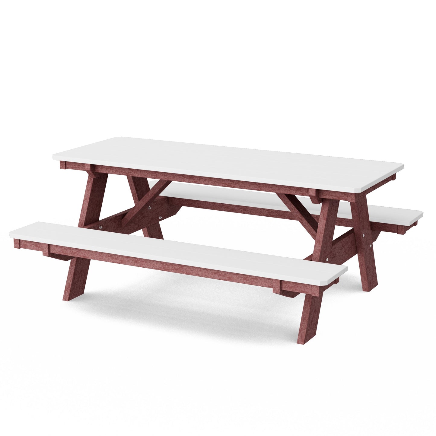 Heritage 72" Picnic Table with Attached Benches