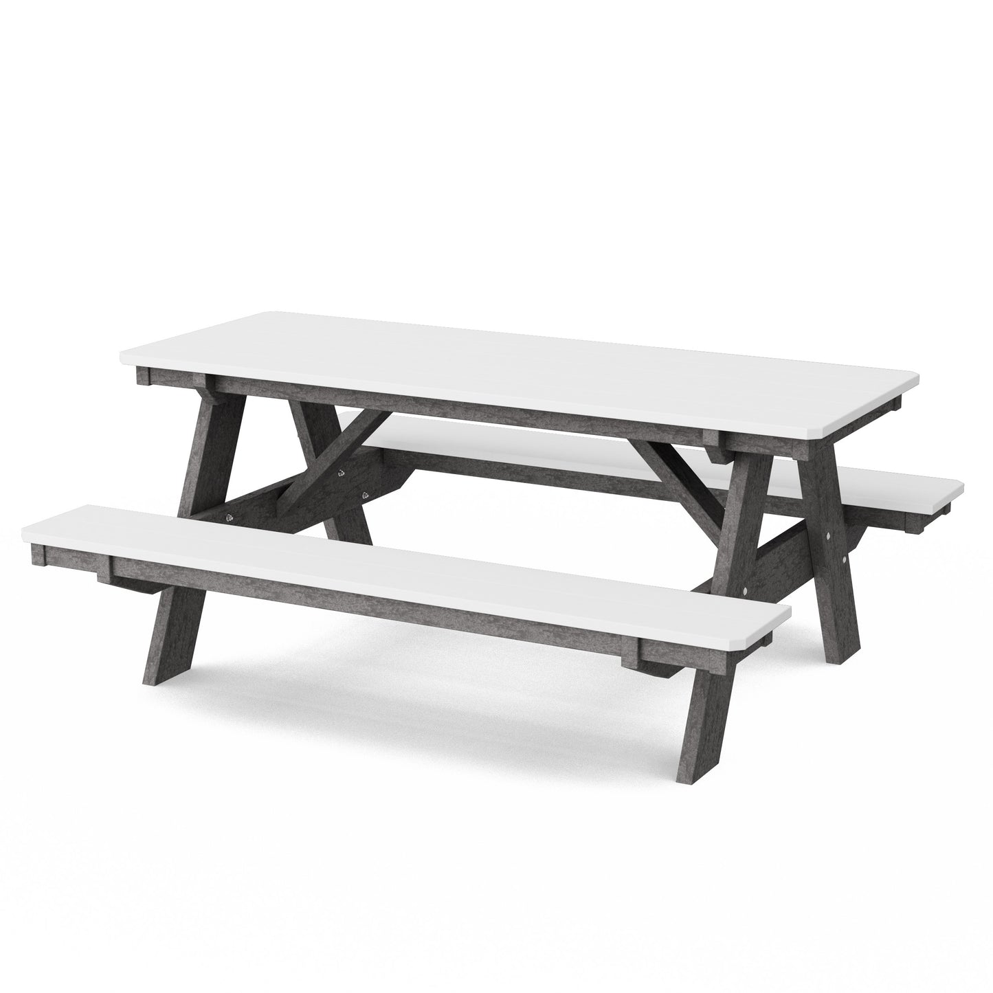 Heritage 72" Picnic Table with Attached Benches