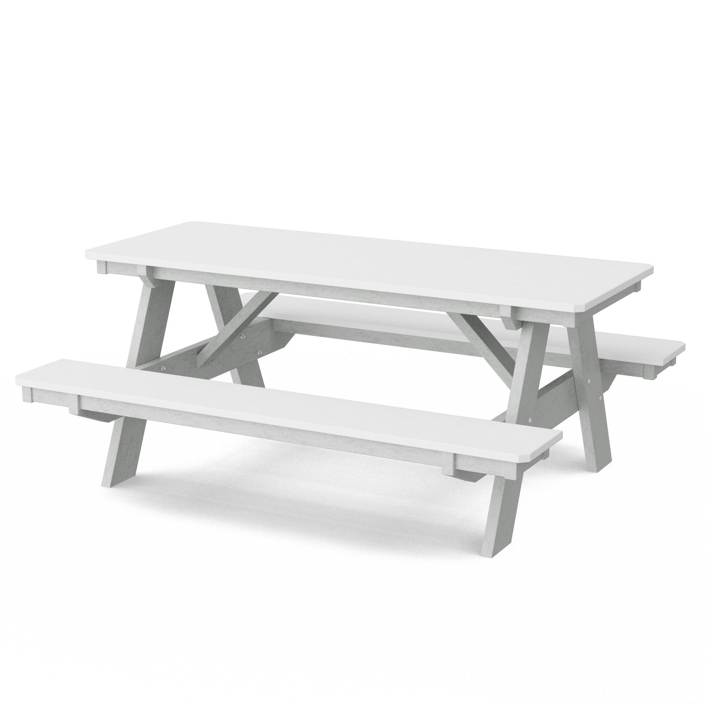 Heritage 72" Picnic Table with Attached Benches