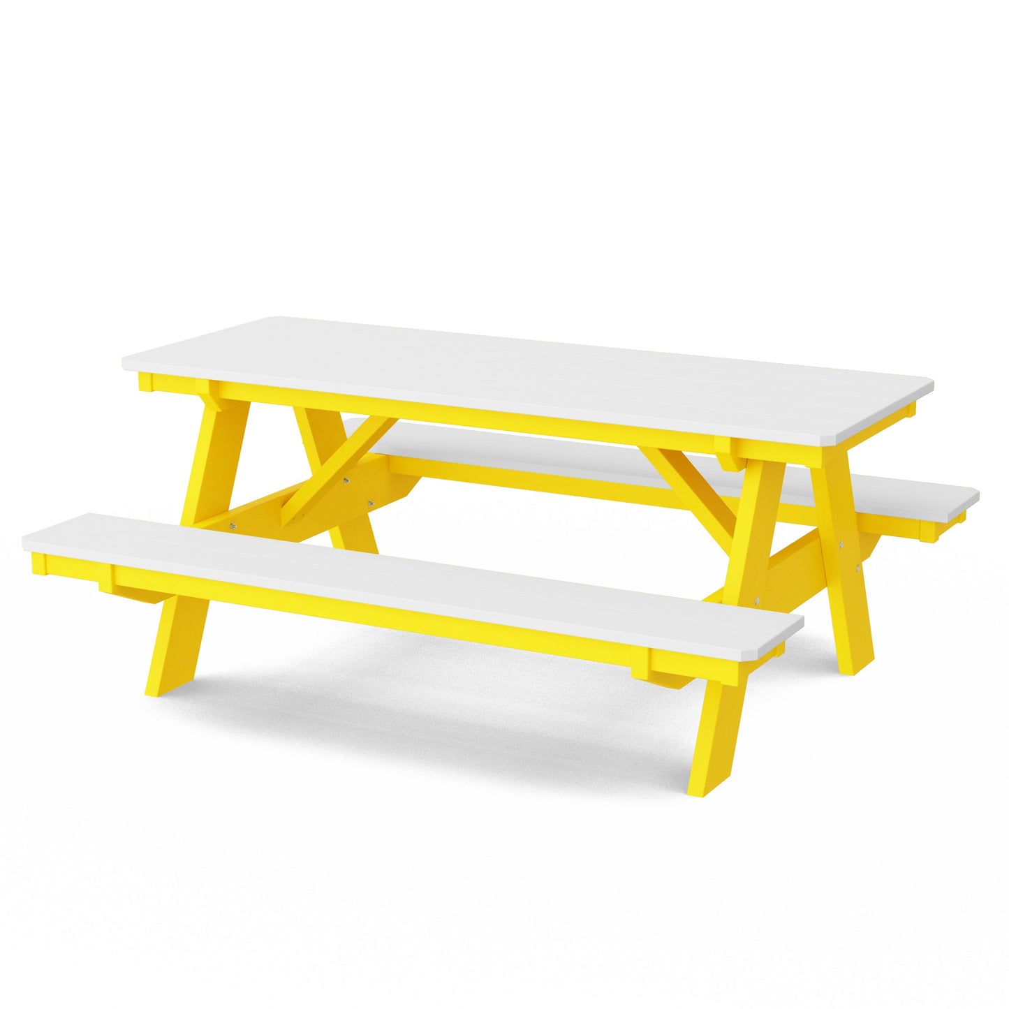 Heritage 72" Picnic Table with Attached Benches