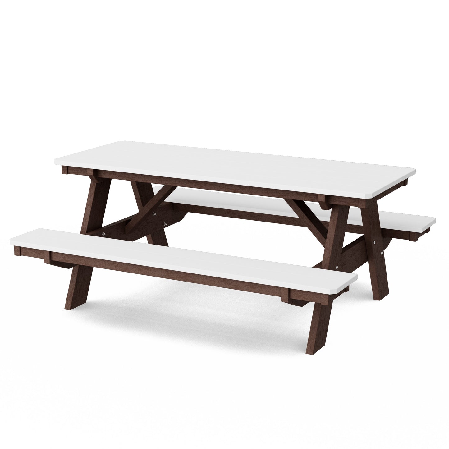 Heritage 72" Picnic Table with Attached Benches