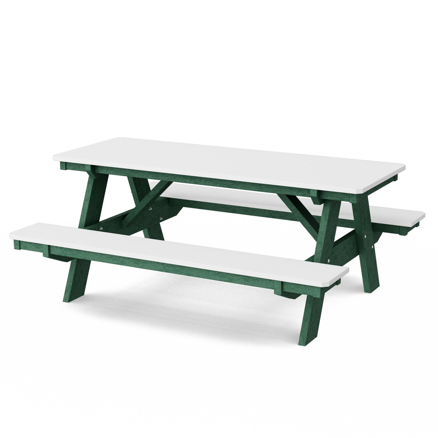 Heritage 72" Picnic Table with Attached Benches