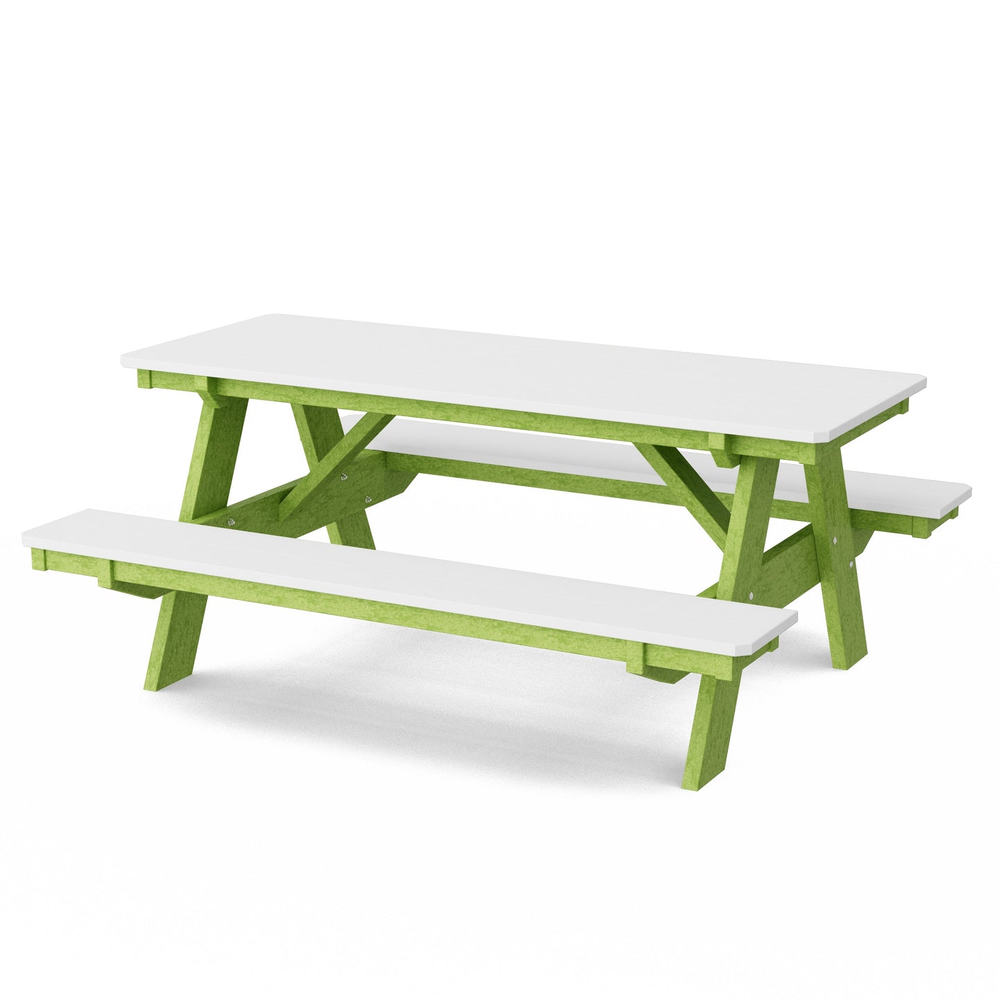 Heritage 72" Picnic Table with Attached Benches