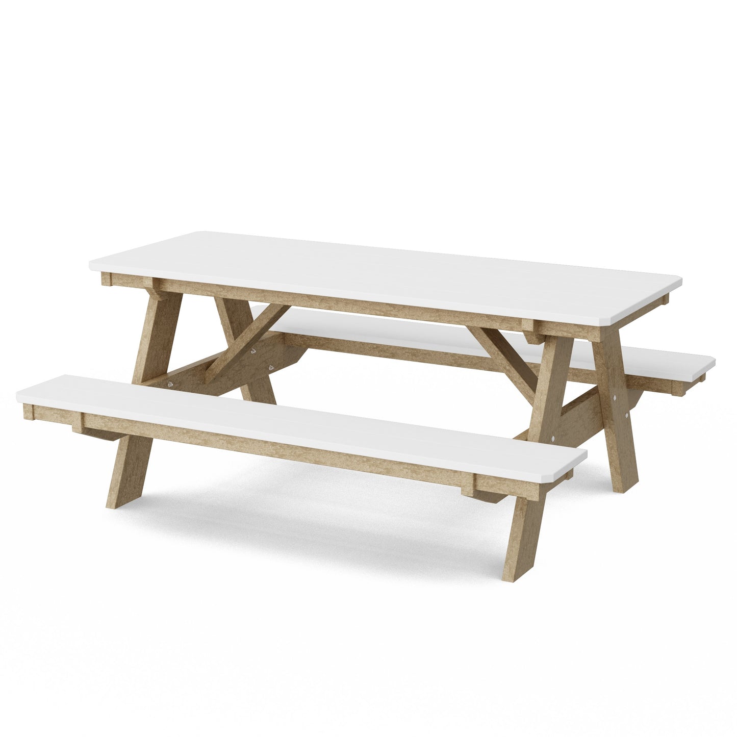 Heritage 72" Picnic Table with Attached Benches