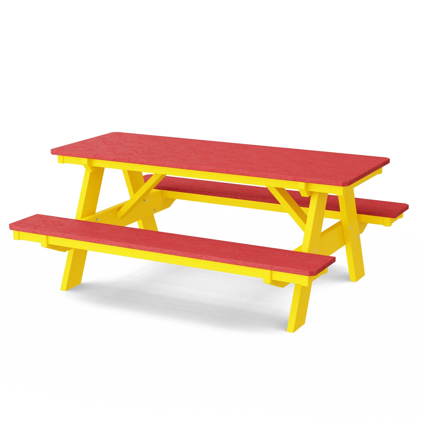 Heritage 72" Picnic Table with Attached Benches