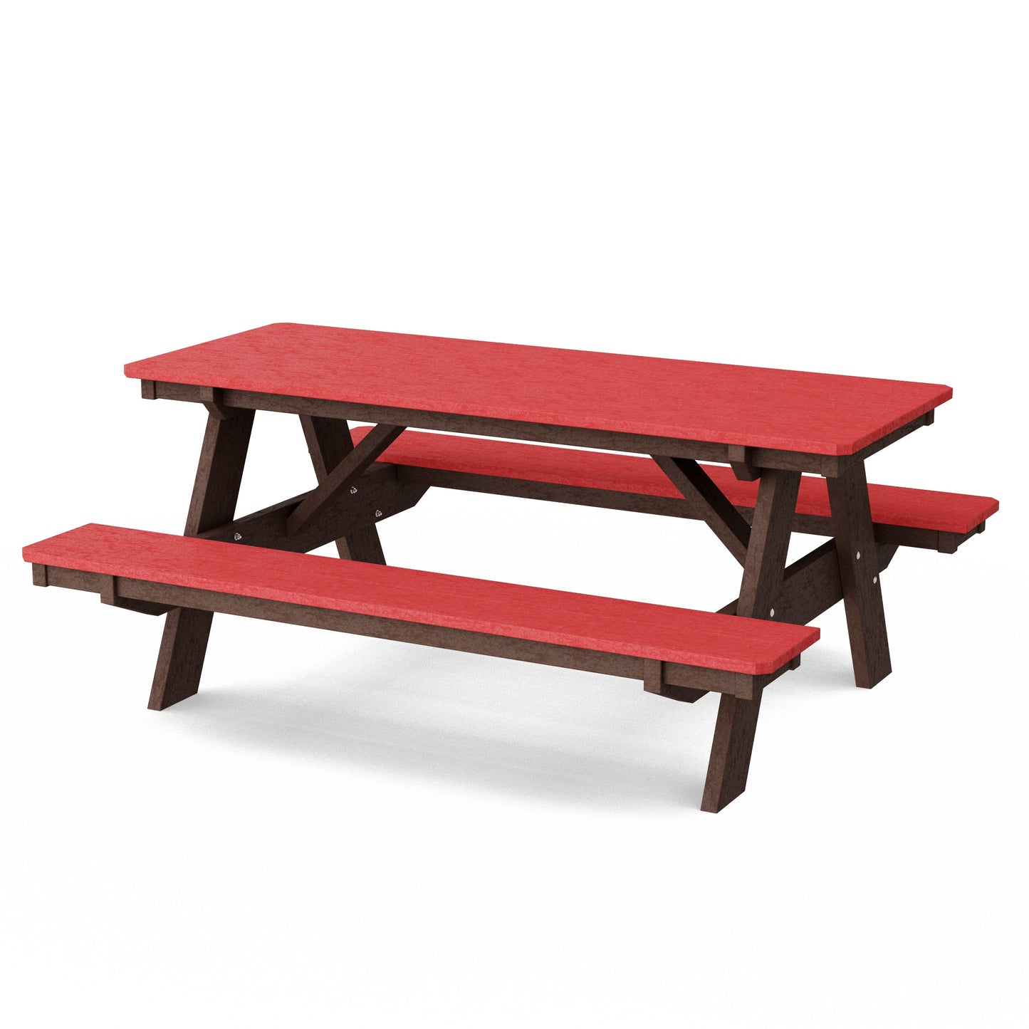Heritage 72" Picnic Table with Attached Benches
