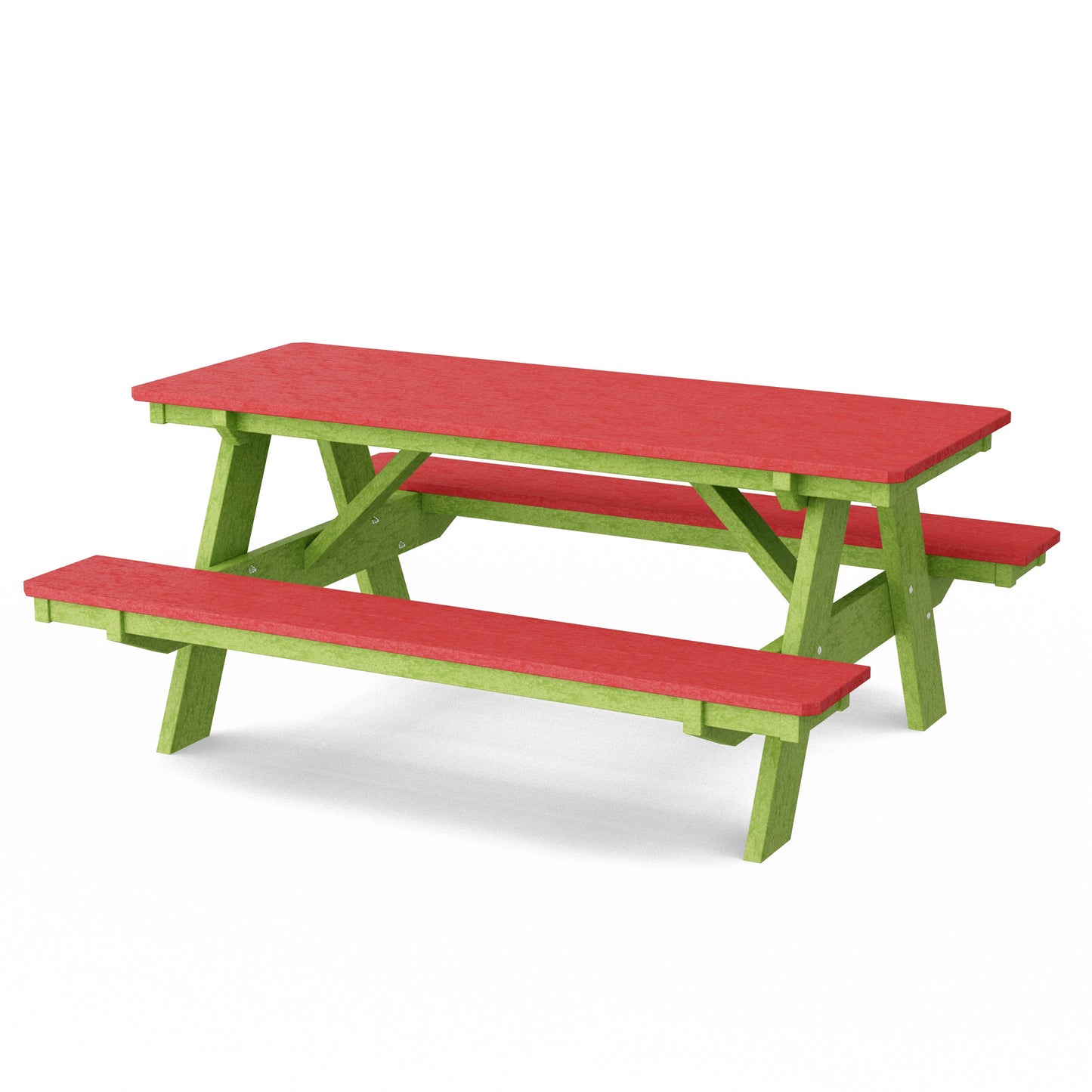 Heritage 72" Picnic Table with Attached Benches