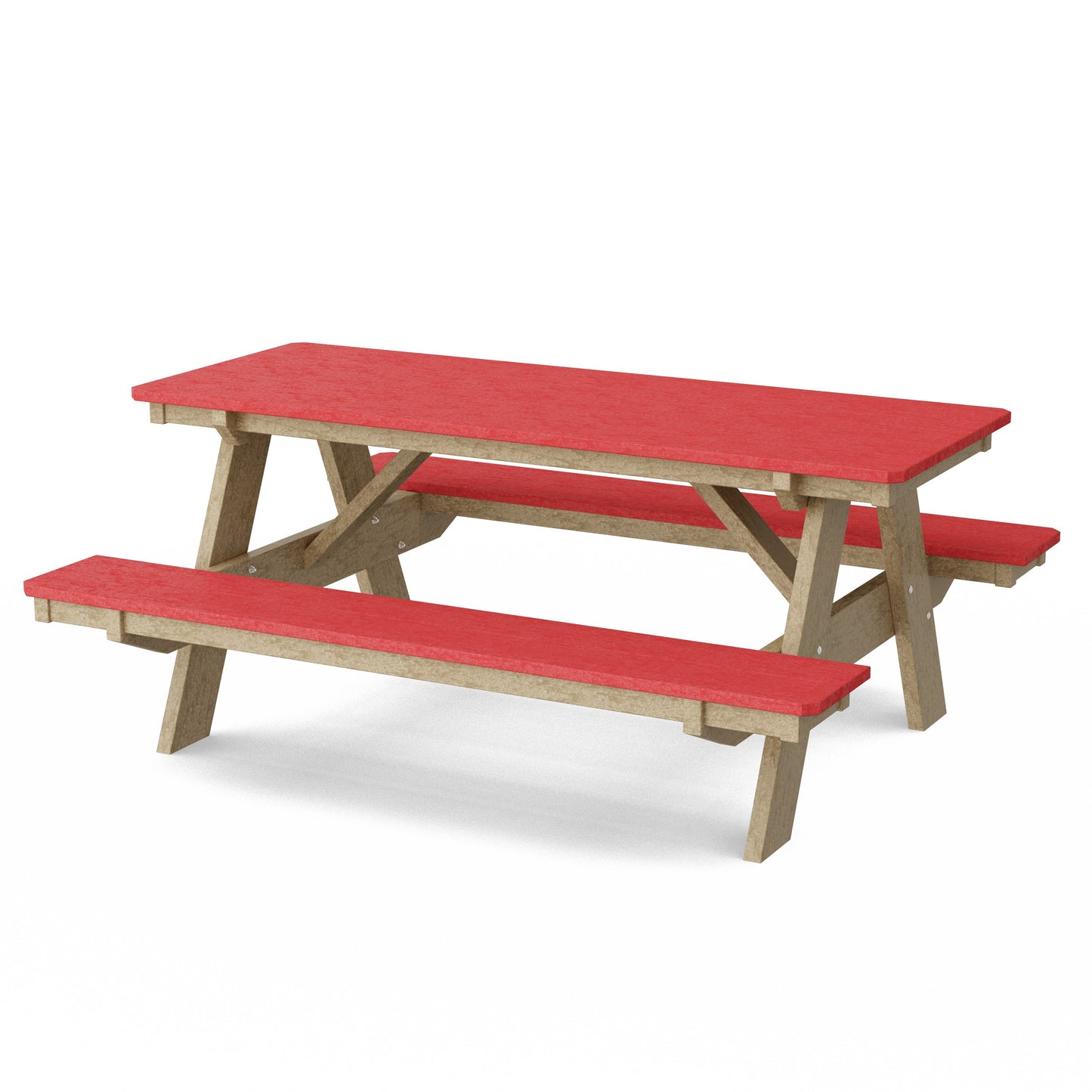 Heritage 72" Picnic Table with Attached Benches