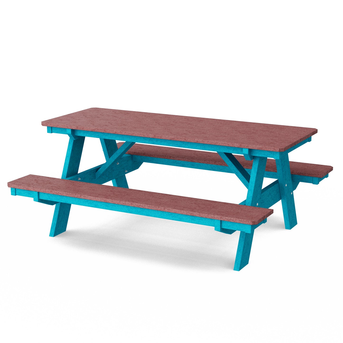 Heritage 72" Picnic Table with Attached Benches