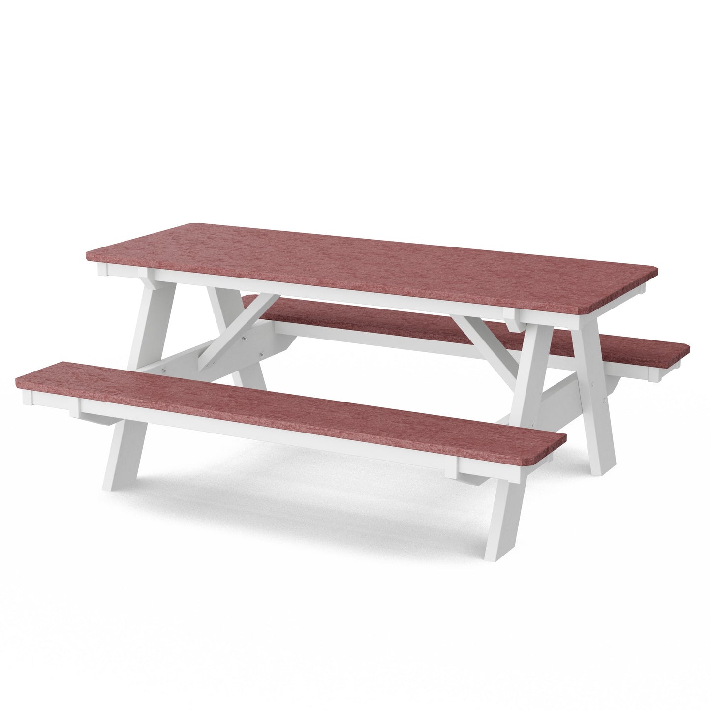 Heritage 72" Picnic Table with Attached Benches